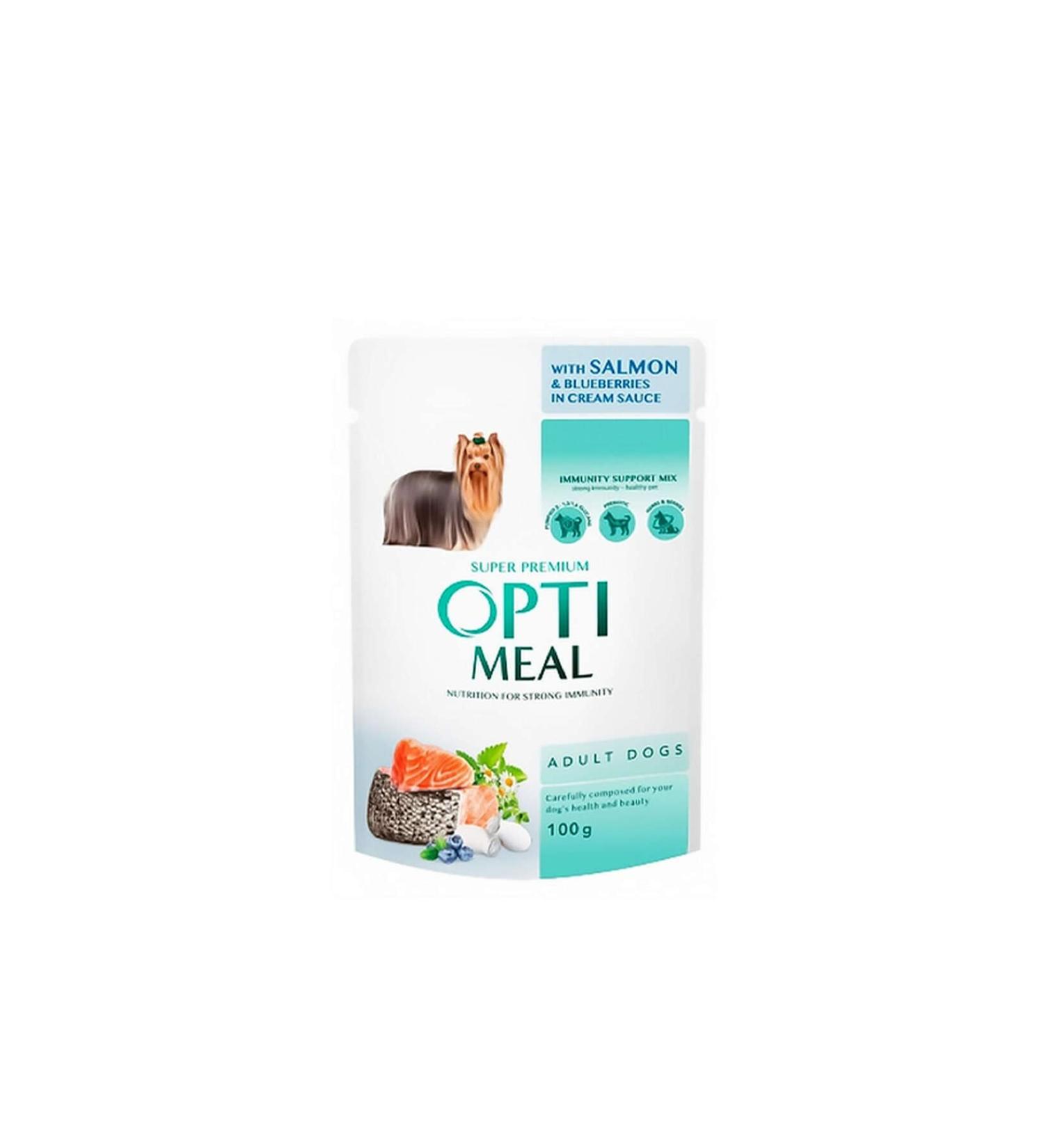 OptiMeal Som.-Yab. Mer.Pouch Cre Sauce Small Breed 100Gr