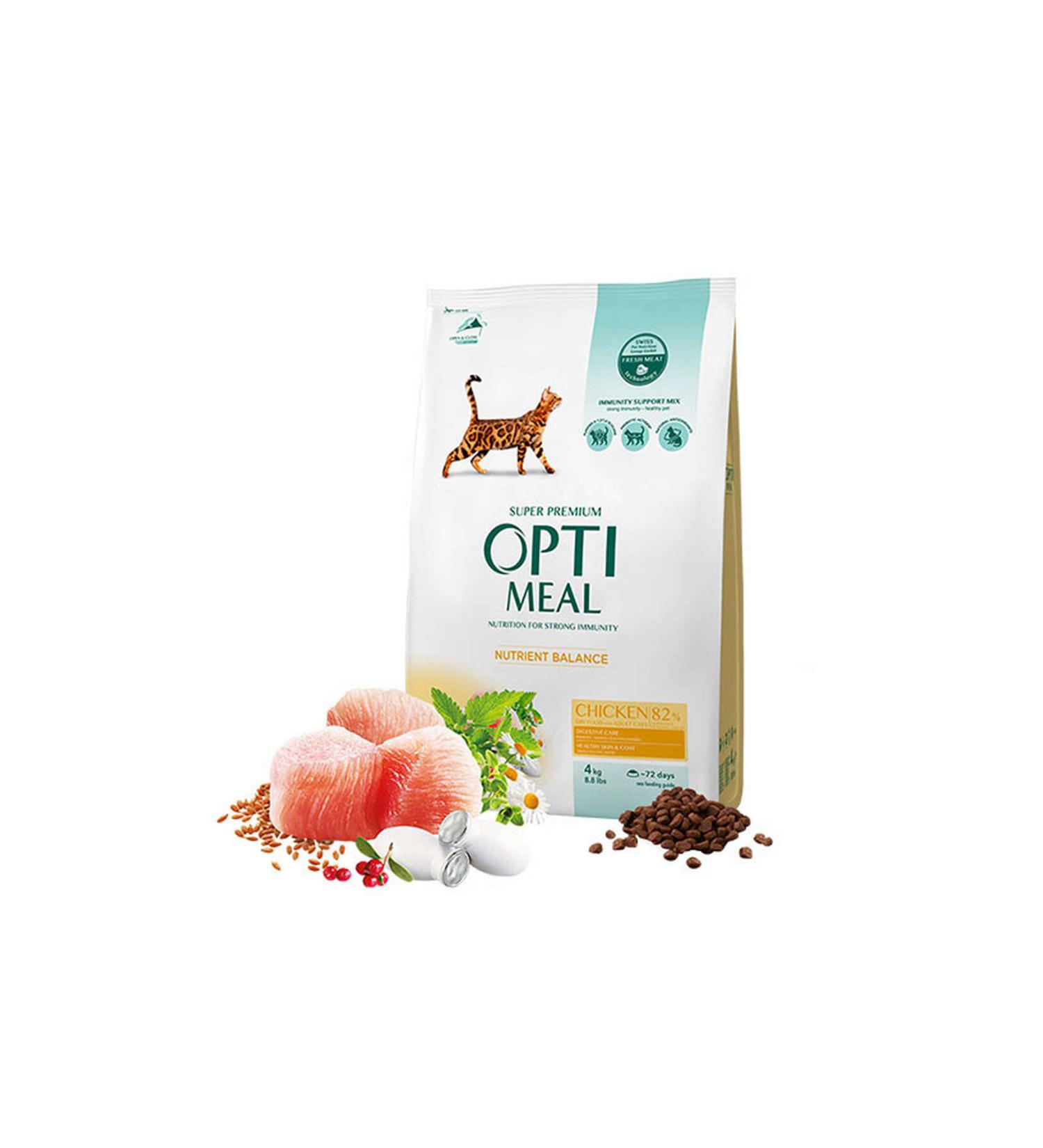 OptiMeal Super Premium Chicken Adult Cat Food 4 Kg 276097