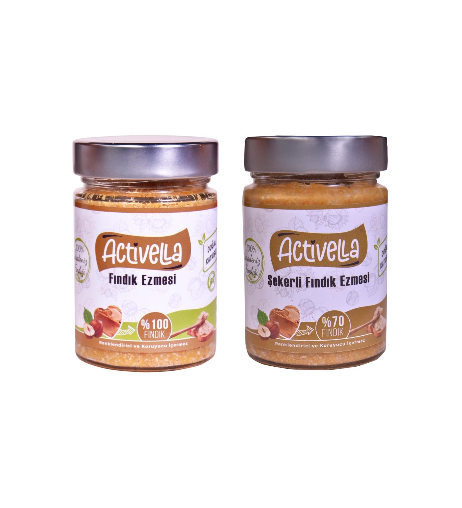 Activella Sugar-Free Hazelnut Paste 320gr 0 Hazelnut + Chopped Hazelnuts 500gr