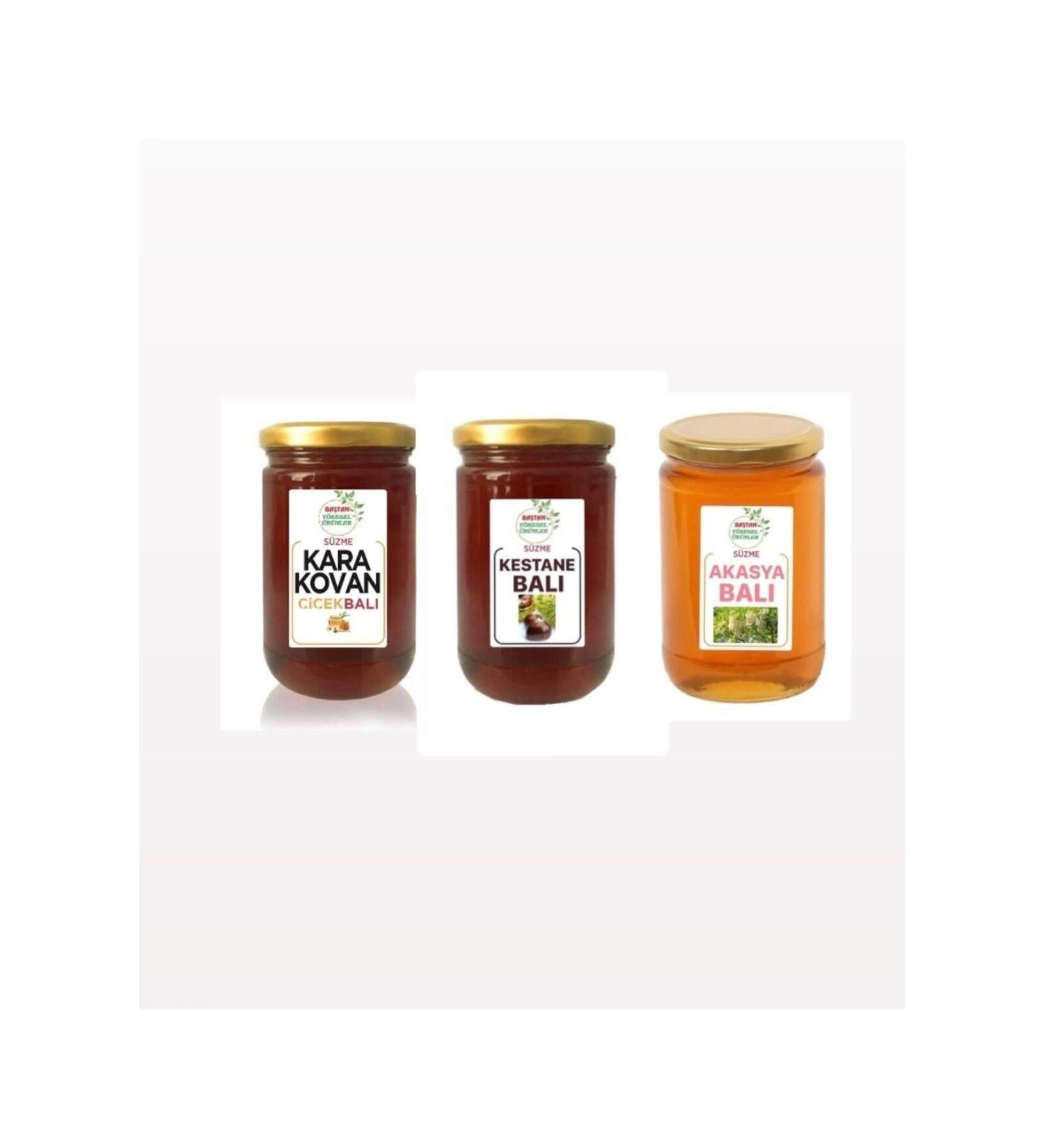 850gr Local Chestnut Honey 850gr Karakovan Extracted Honey 850gr Acacia Honey (Set of 3 for Promotional Purposes)
