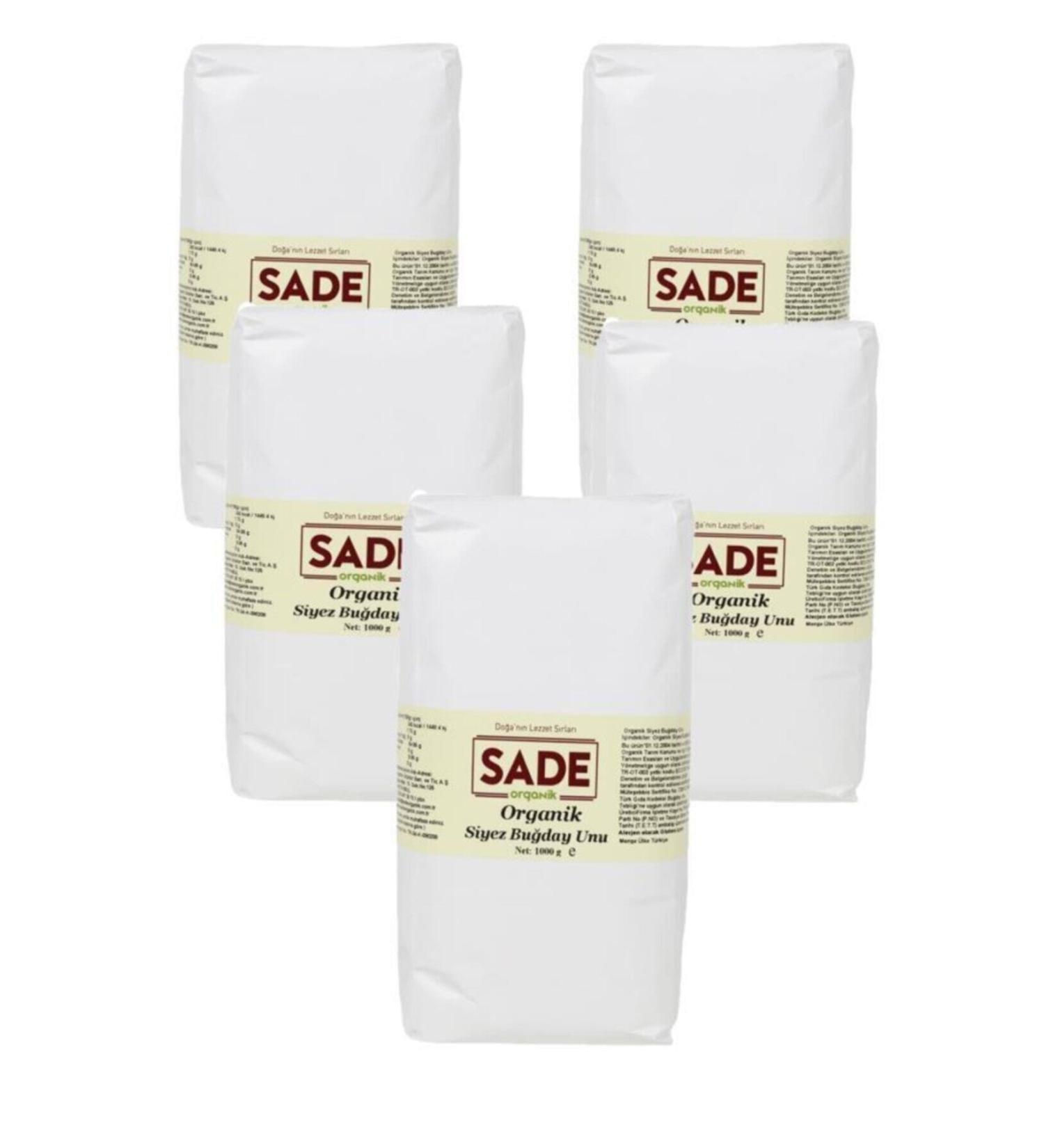 Plain Organic Whole Wheat Flour 5x1000 Gr