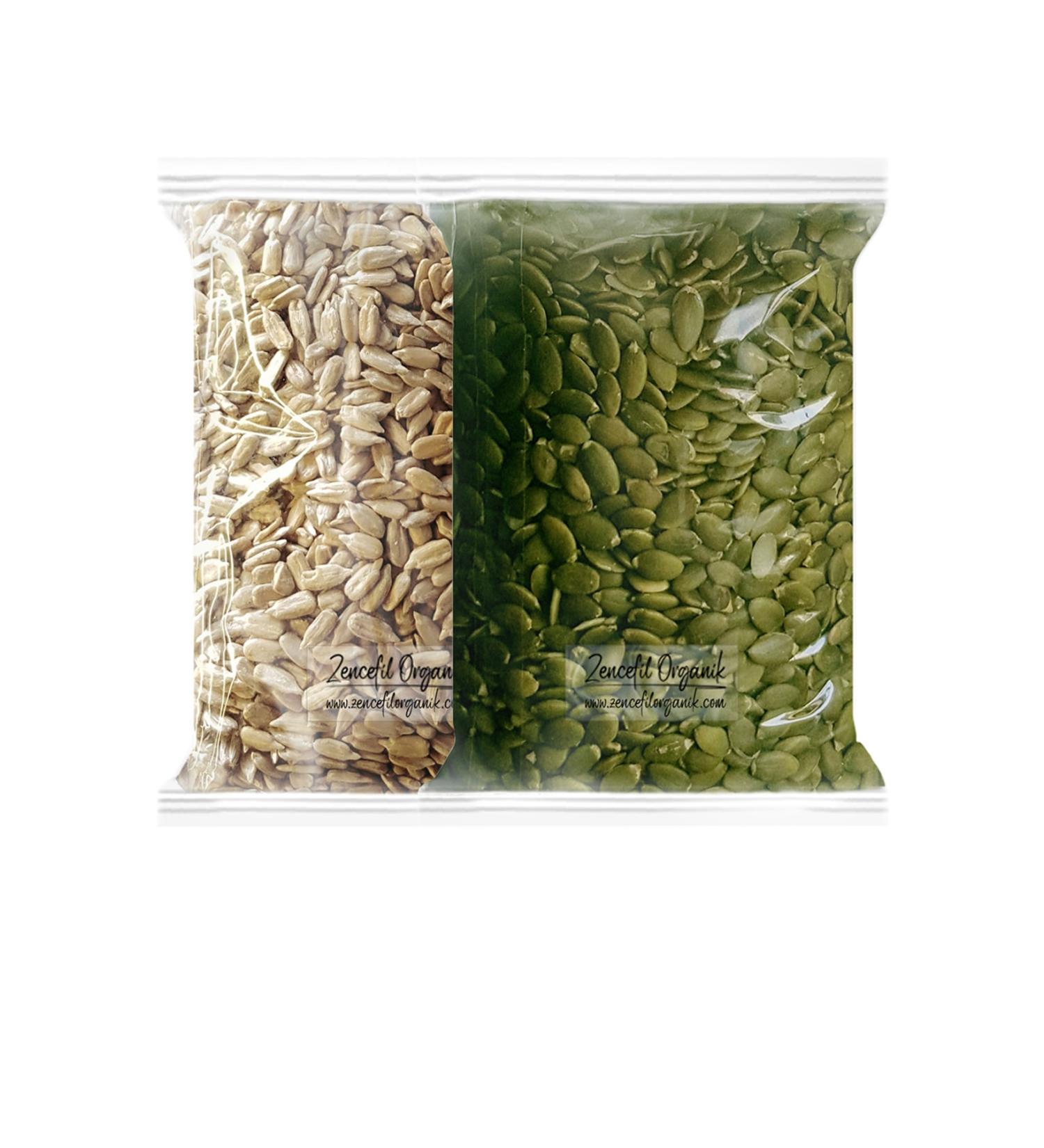 Ginger Organic Pumpkin Seeds and Sunflower Seeds 500 Gr + 500 Gr Raw Pumpkin Seeds Raw Sunflower Seeds - Buy Online on GoSupps.com