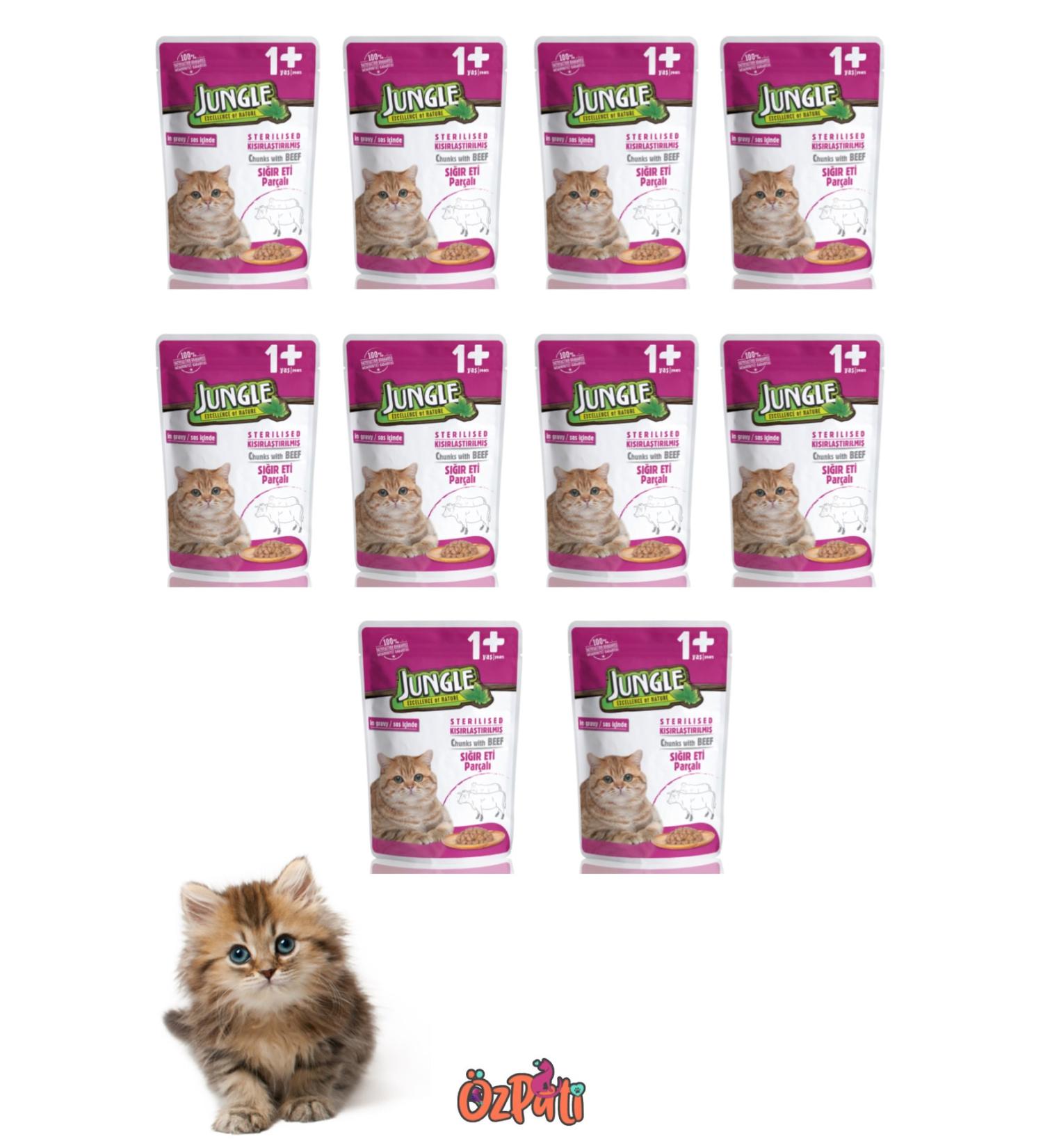 Steak Gravy Adult Cat Canned Food 12x400 Gr