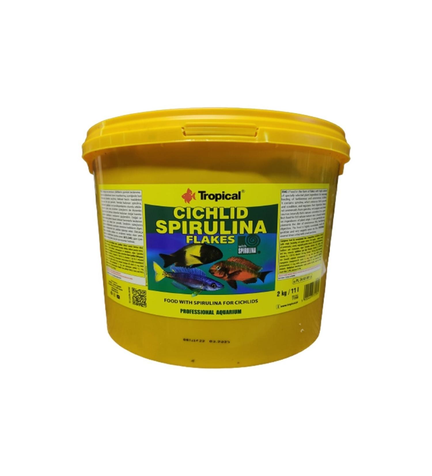 Tropical Cichlid Spirulina Flakes 250 Gram Flake Fish Food
