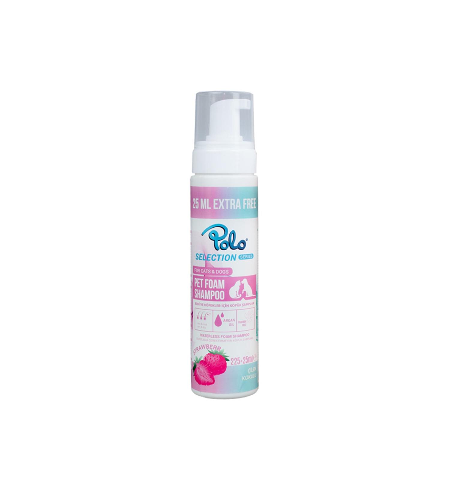 Polo Selection Strawberry Scented Foam Shampoo for Cats and Dogs