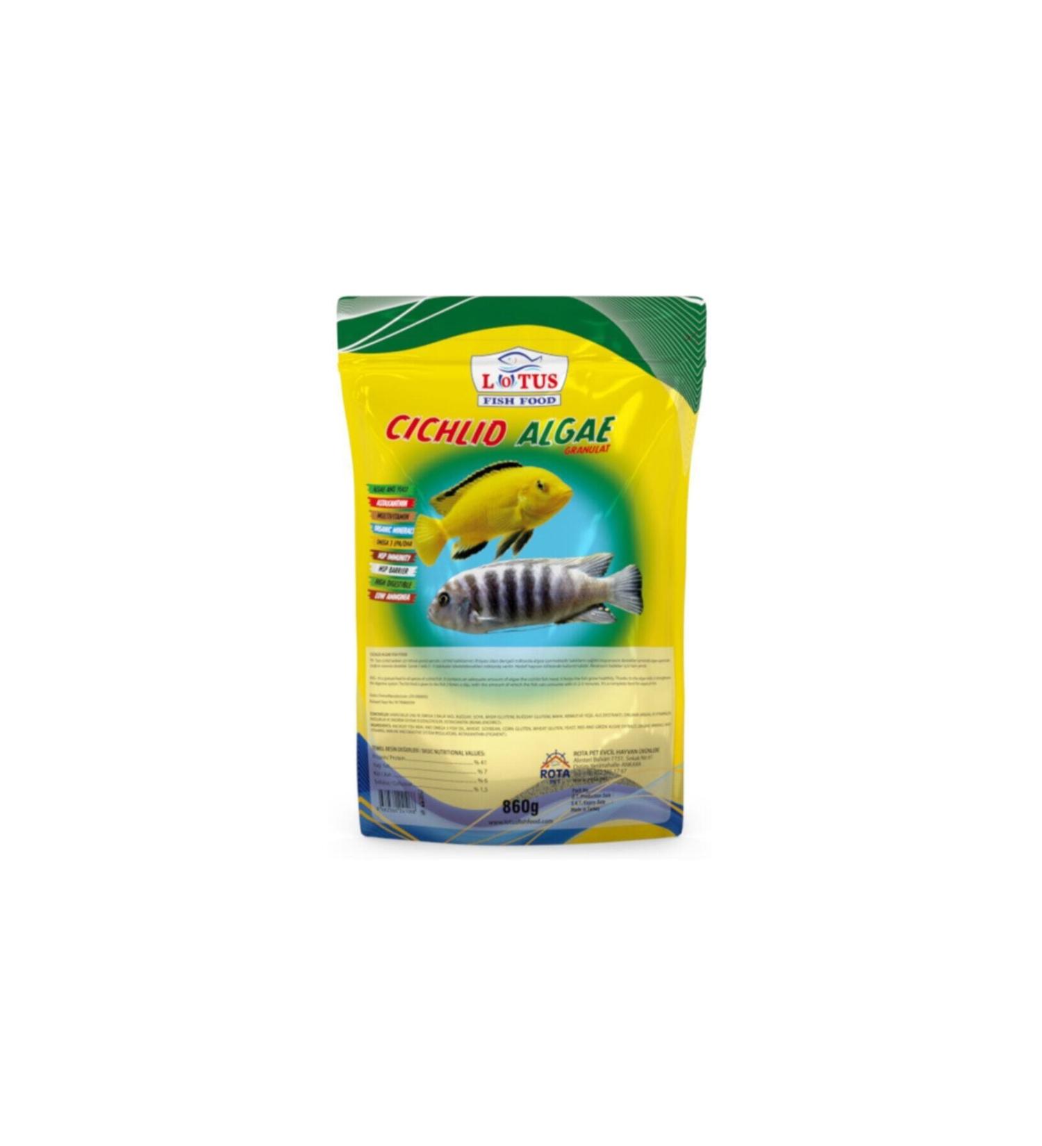 Lotus Cichlid Algae Spirulina 860g Herbal Aquarium Fish Food