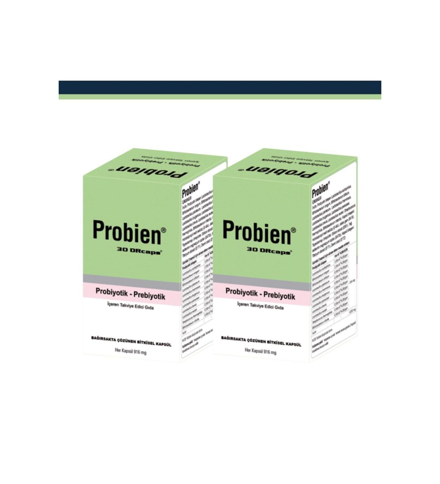 Probien Probiotic Prebiotic 30 Capsules 2x