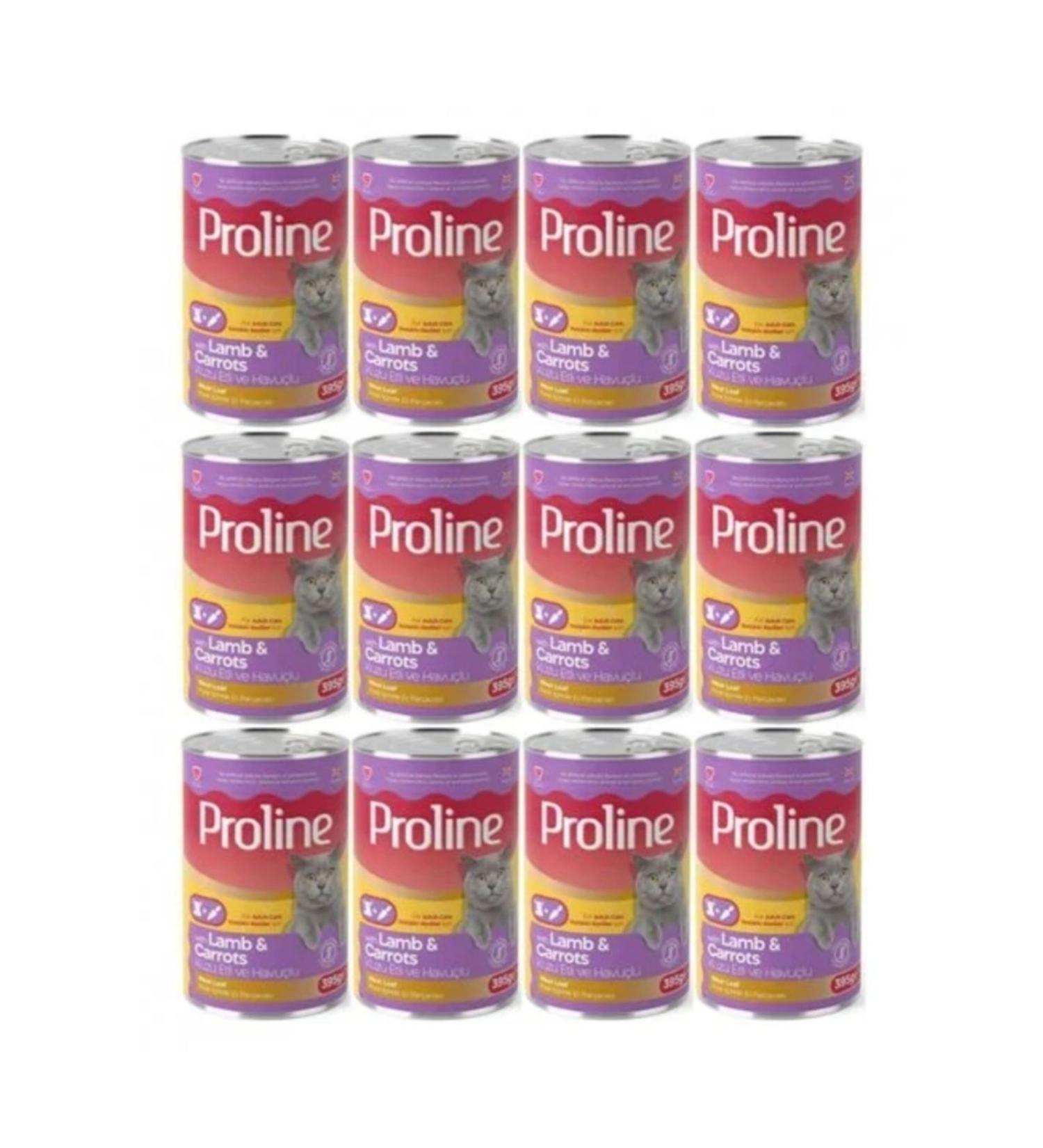 Proline (Shadow Hunt) Lamb and Carrot Pate Adult Cat Canned Food with Meat Pieces 12 x 395 gr Wet Food