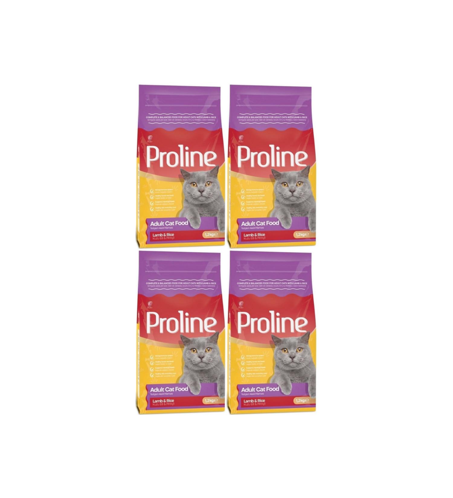 Proline Proline Cat Food Adult Lamb & Rice 1.2 Kg. (4 PIECES)