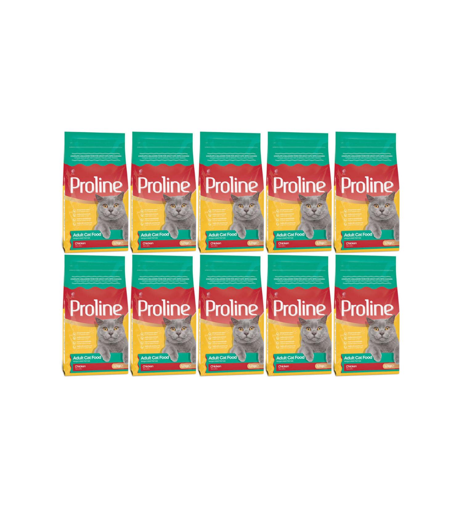 Proline Chicken Adult Cat Food 1.2kg - 10 Pieces