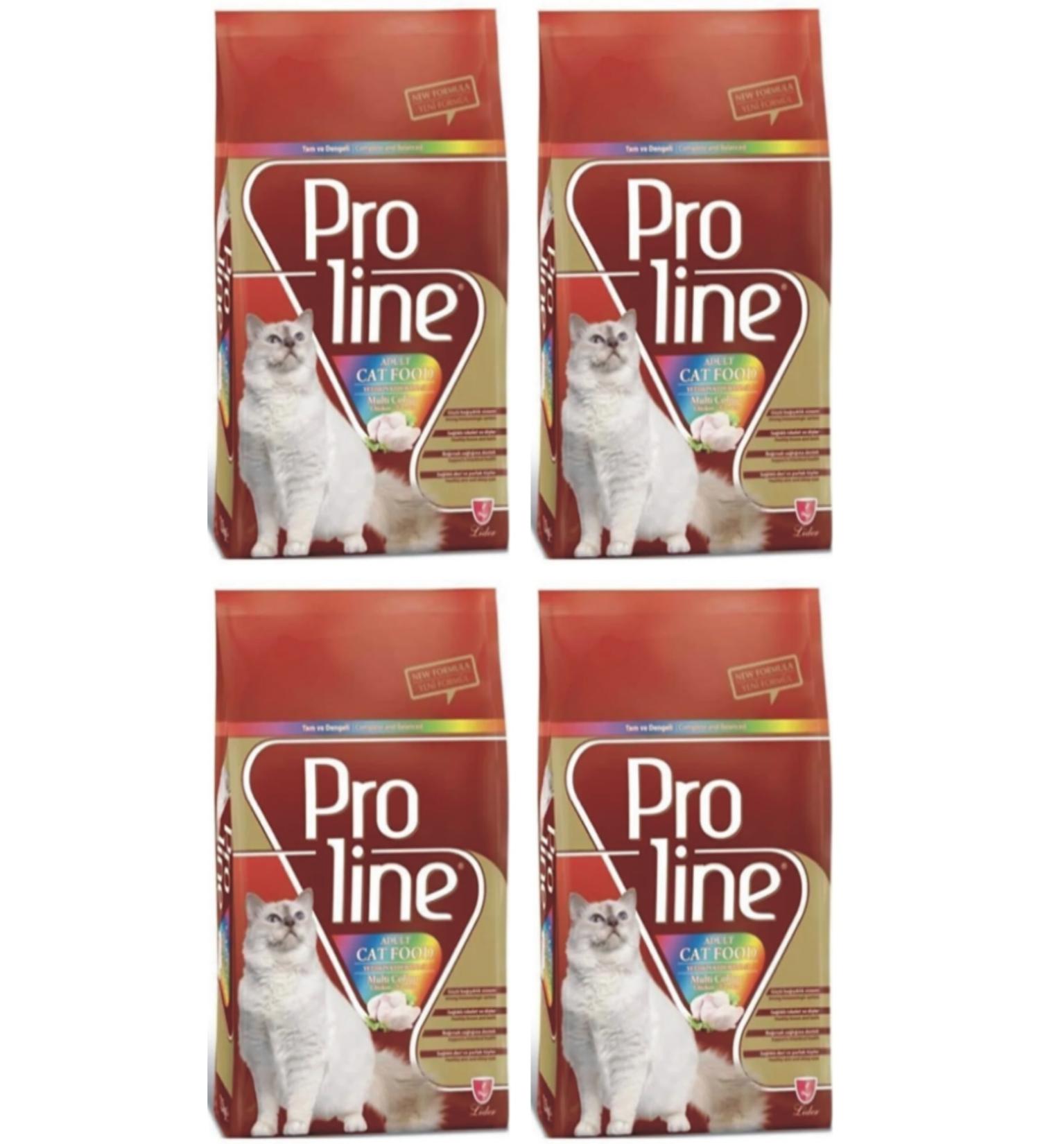 Proline Chicken Multicolor Adult Cat Food 4x1.5 Kg.