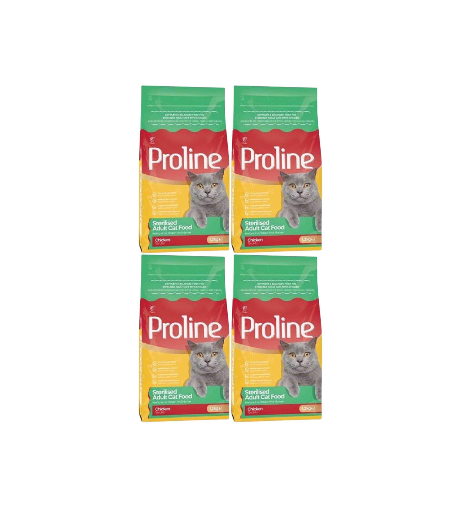 Proline Chicken Sterilized Cat Food 1.2kg - 4 Pieces