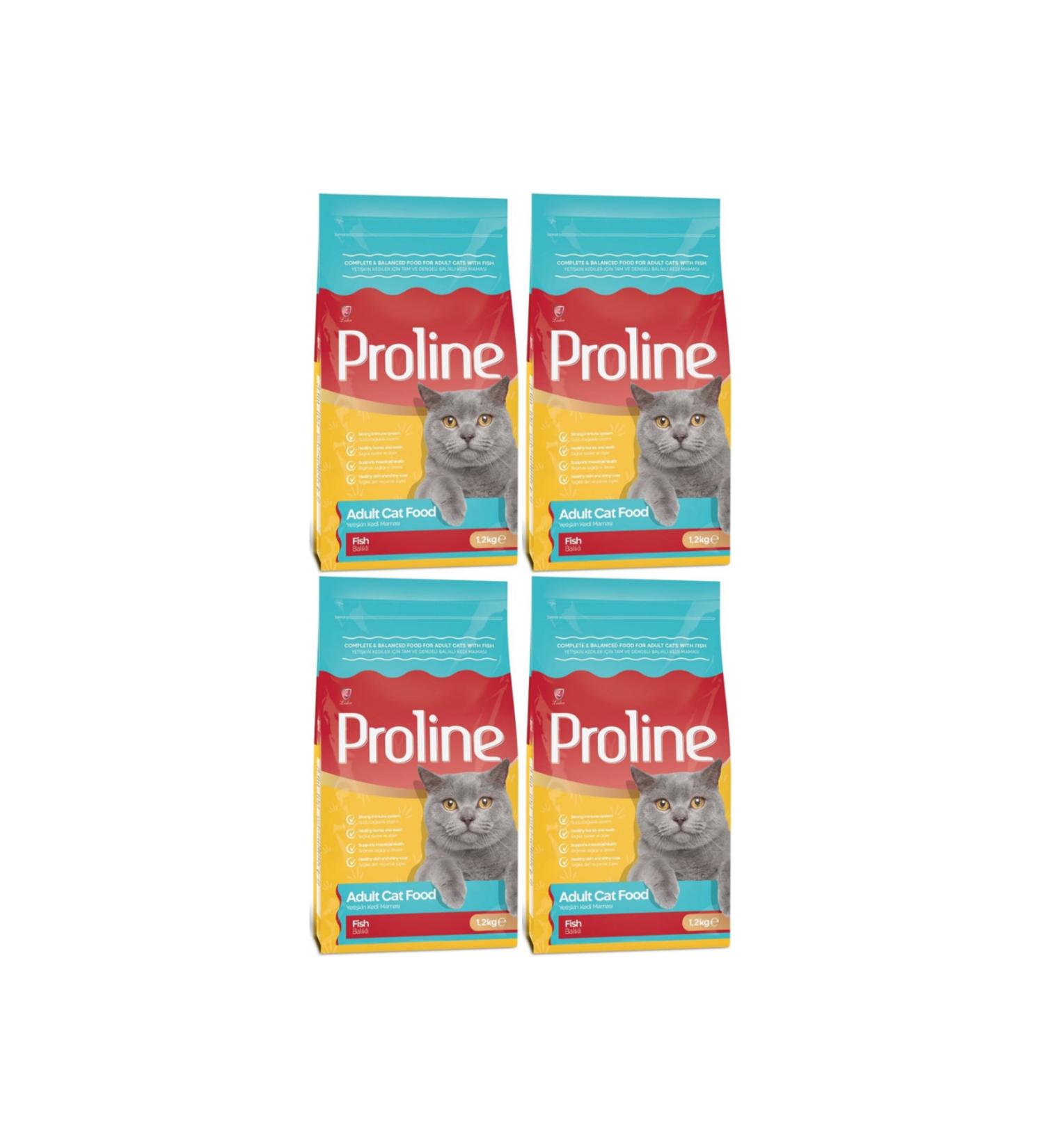 Proline Fish and Rice Adult Cat Food 1.2kg - 4 Pieces