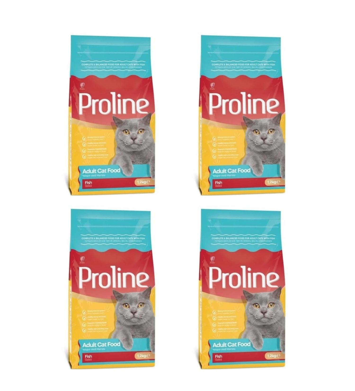 Proline Fish Cat Food 1200 gr X 4 Packages (Locked Packaging) - Buy Online on GoSupps.com
