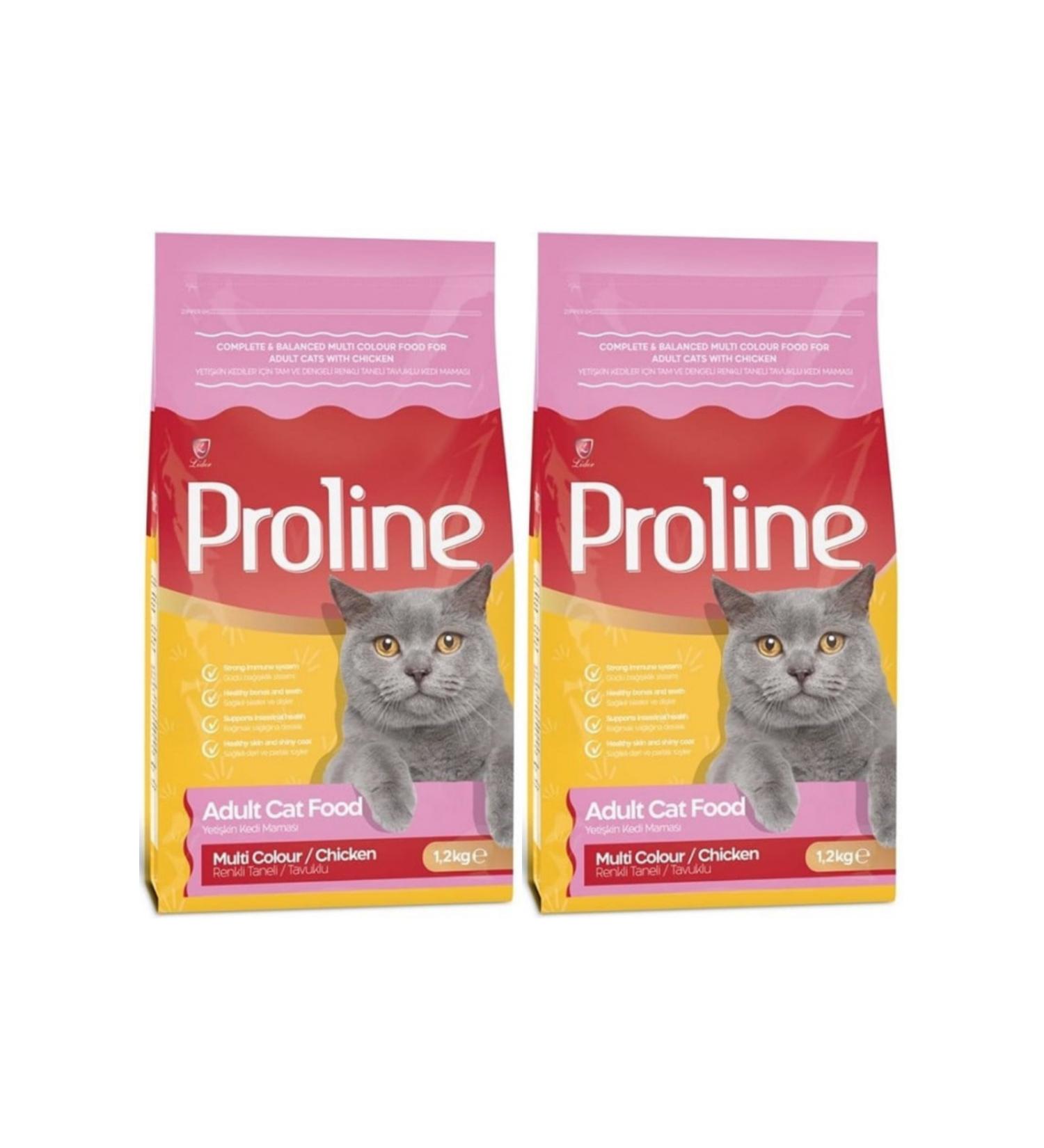 Proline Multi Color Adult Cat Food 1.2kg - 3 Pieces