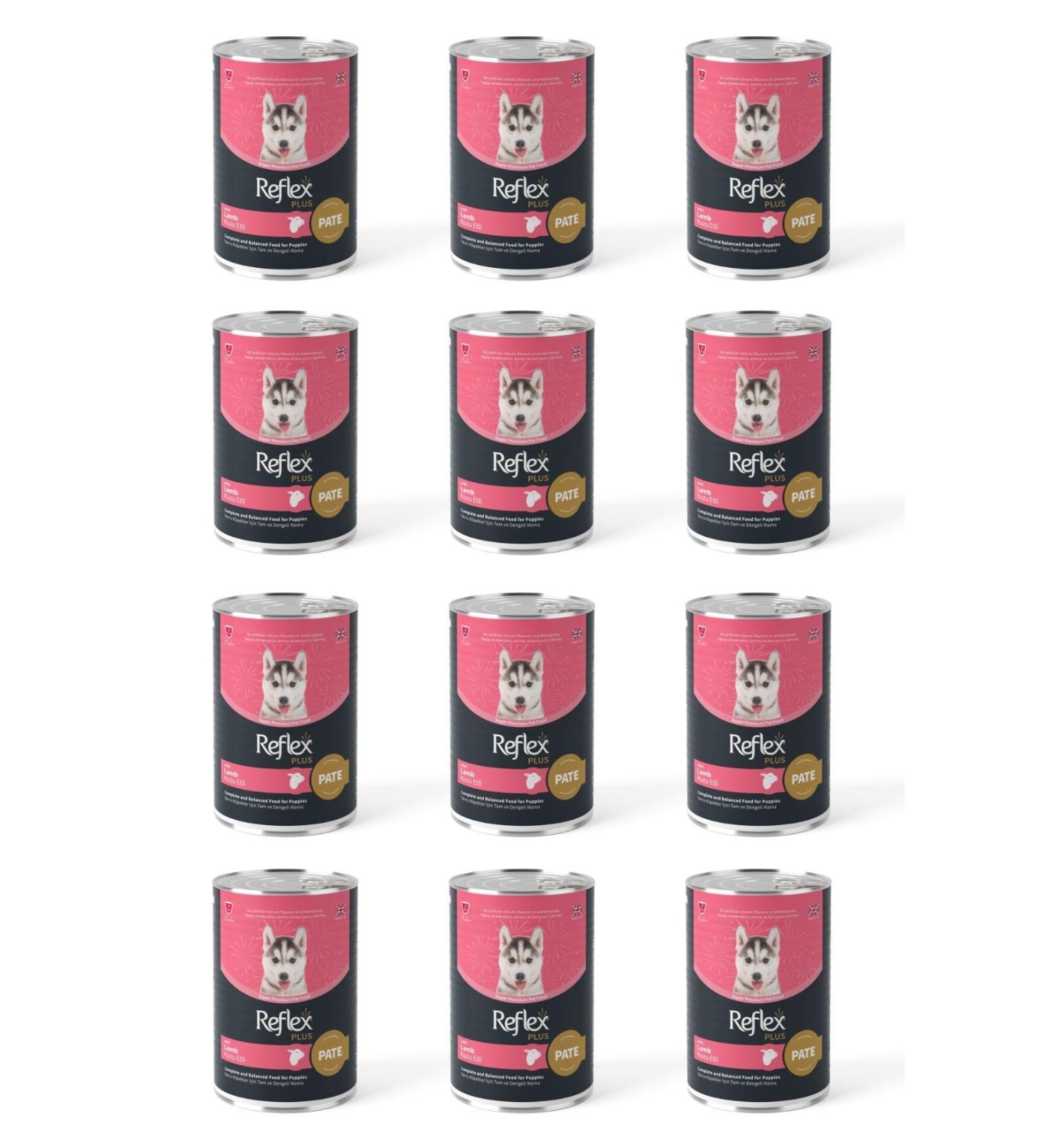 Reflex Lamb Puppy Canned Food with Meat Pieces in Sauce 395 Gr 12 Pieces