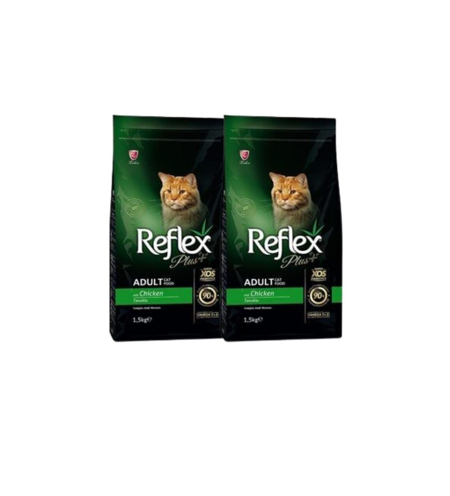 Reflex Plus Chicken Adult Cat Food 1.5 Kg 2 Pieces