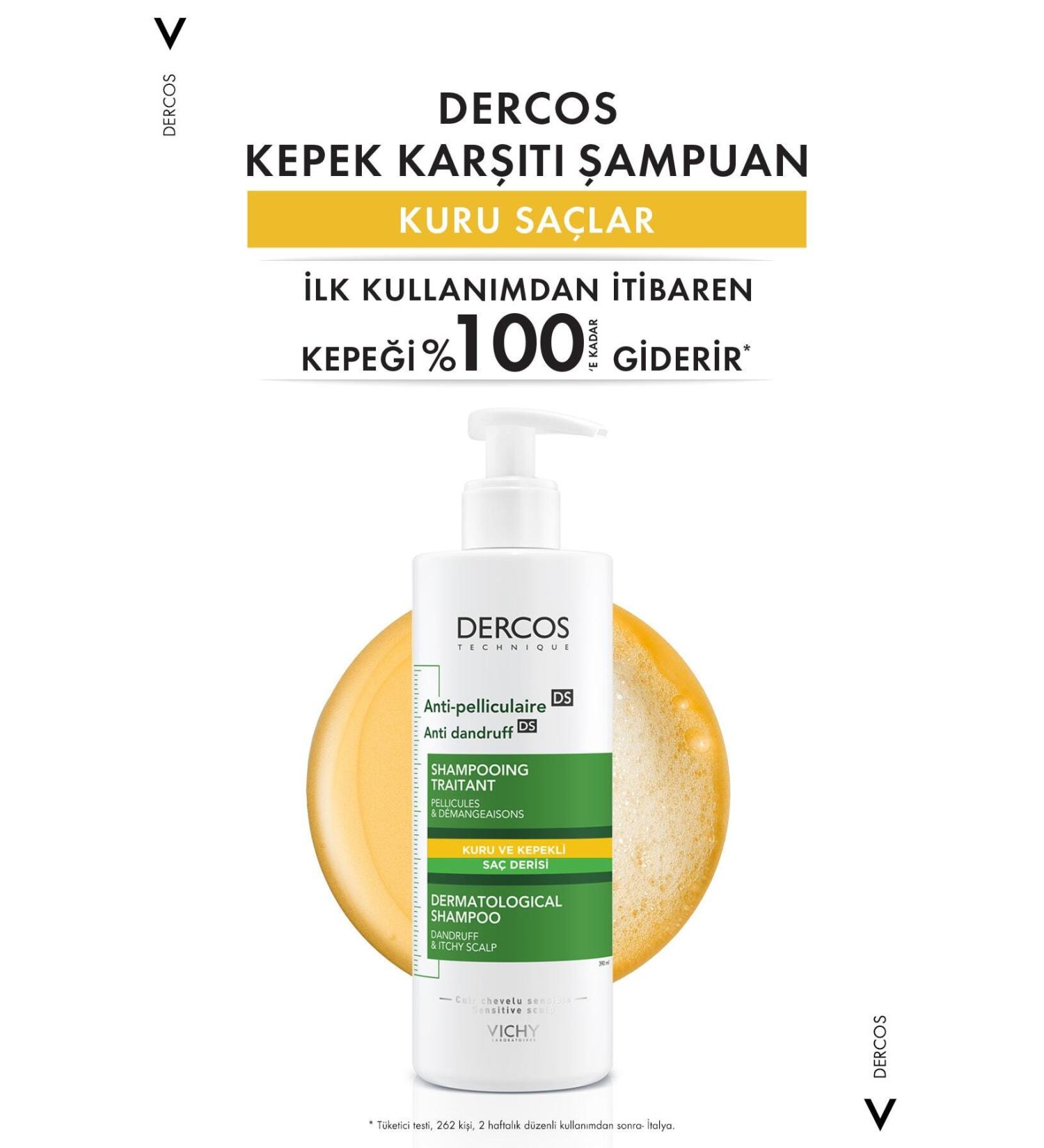 Vichy -Dercos Anti-Pel Effective Care Shampoo Against Dandruff Dry Hair 390Ml PSSNS656 - Buy Online on GoSupps.com