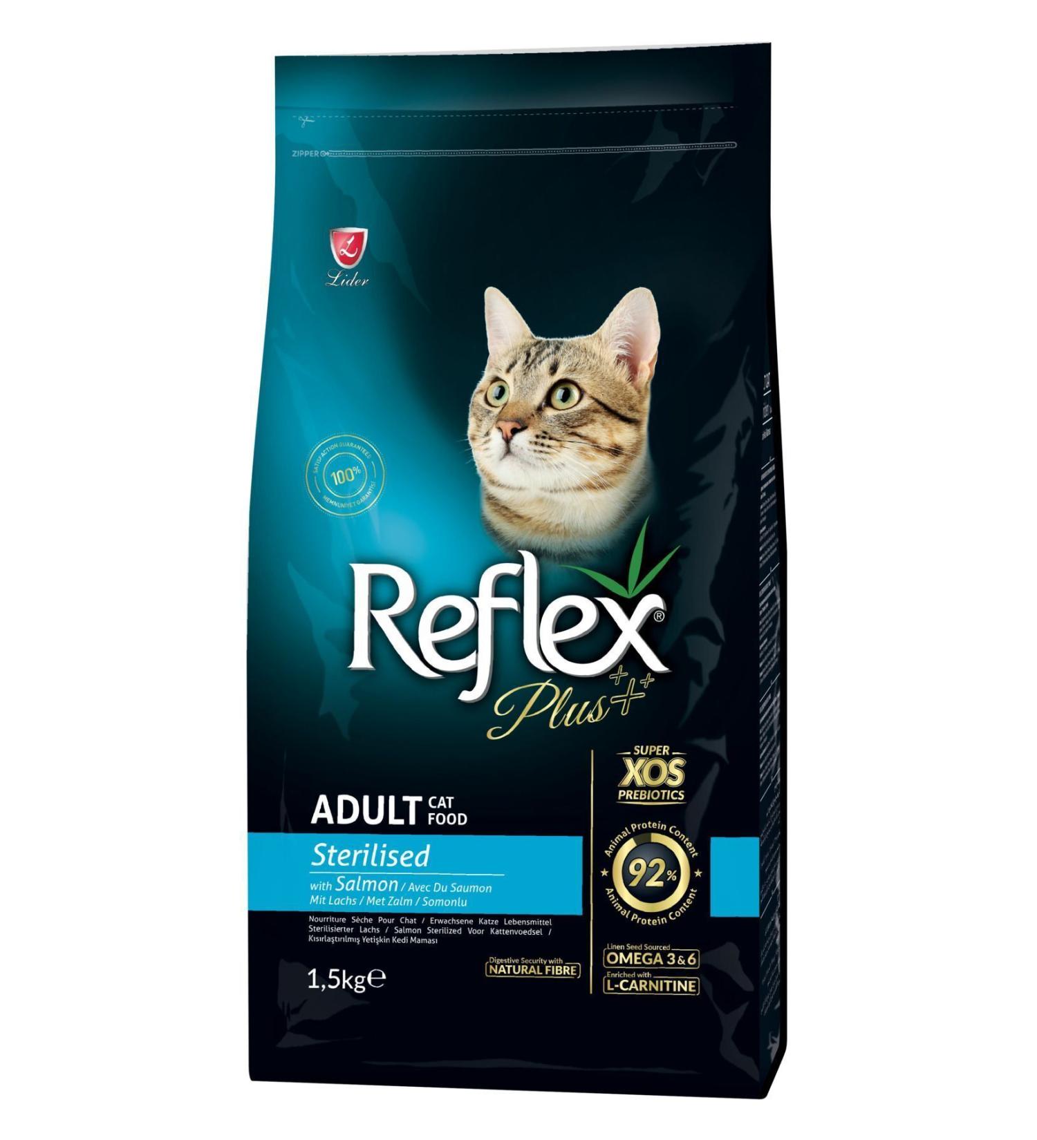 Reflex Plus Salmon Sterilized Adult Cat Food 1.5 Kg Set of 2