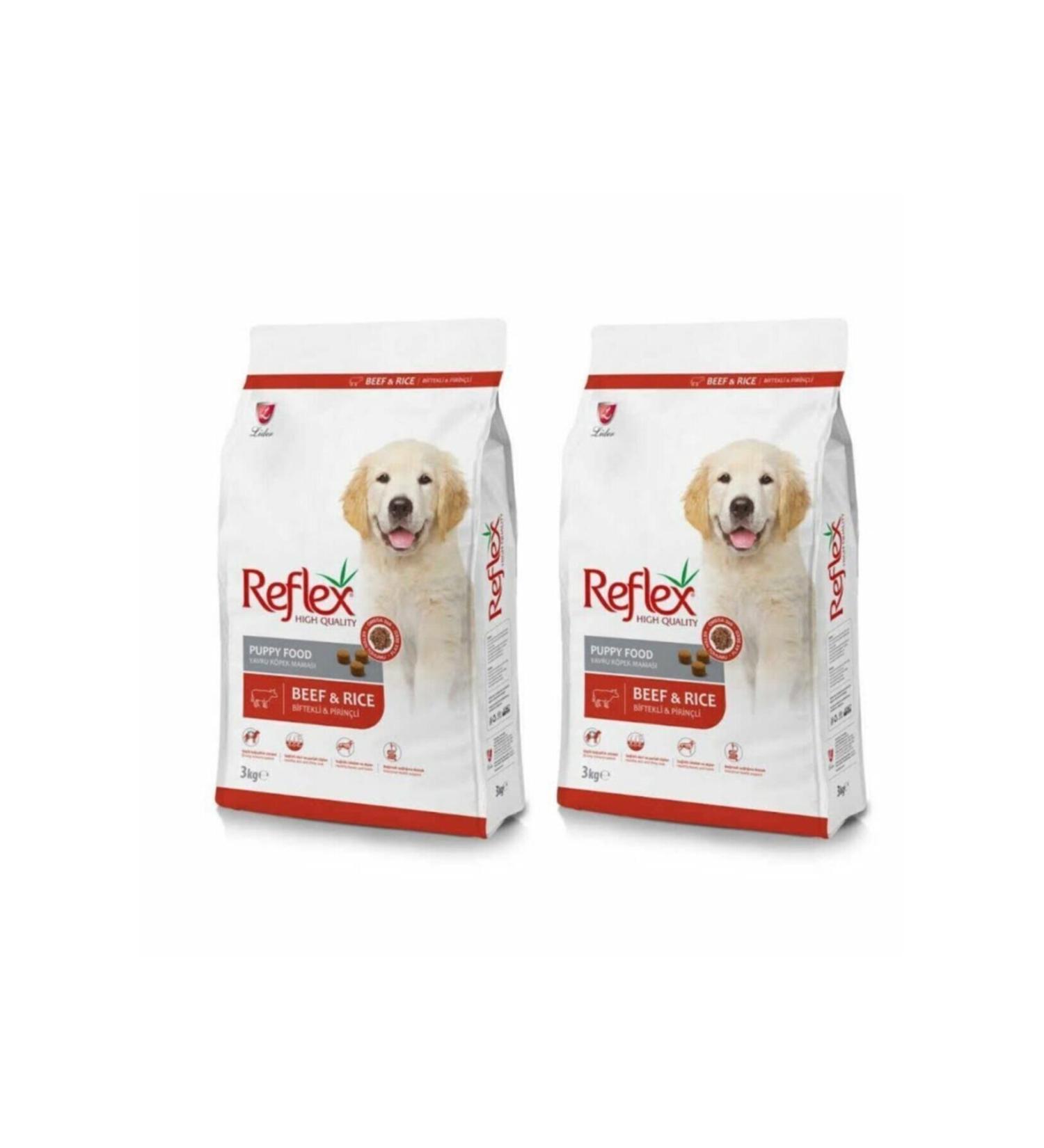 Reflex Steak Puppy Food 3 Kg X 2 Pieces