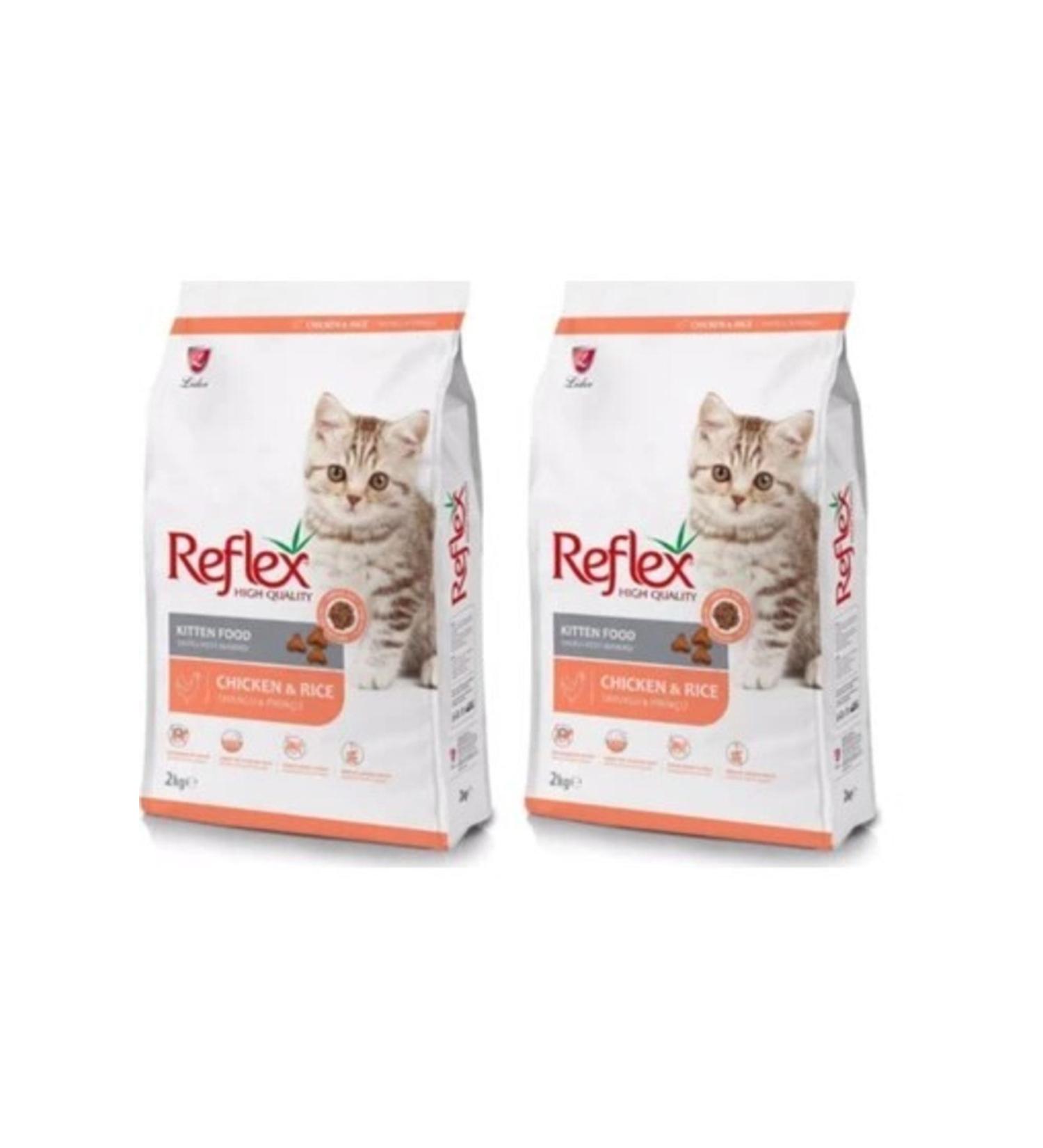 Reflex Chicken and Rice Kitten Food 2 Kg X 2 Packages