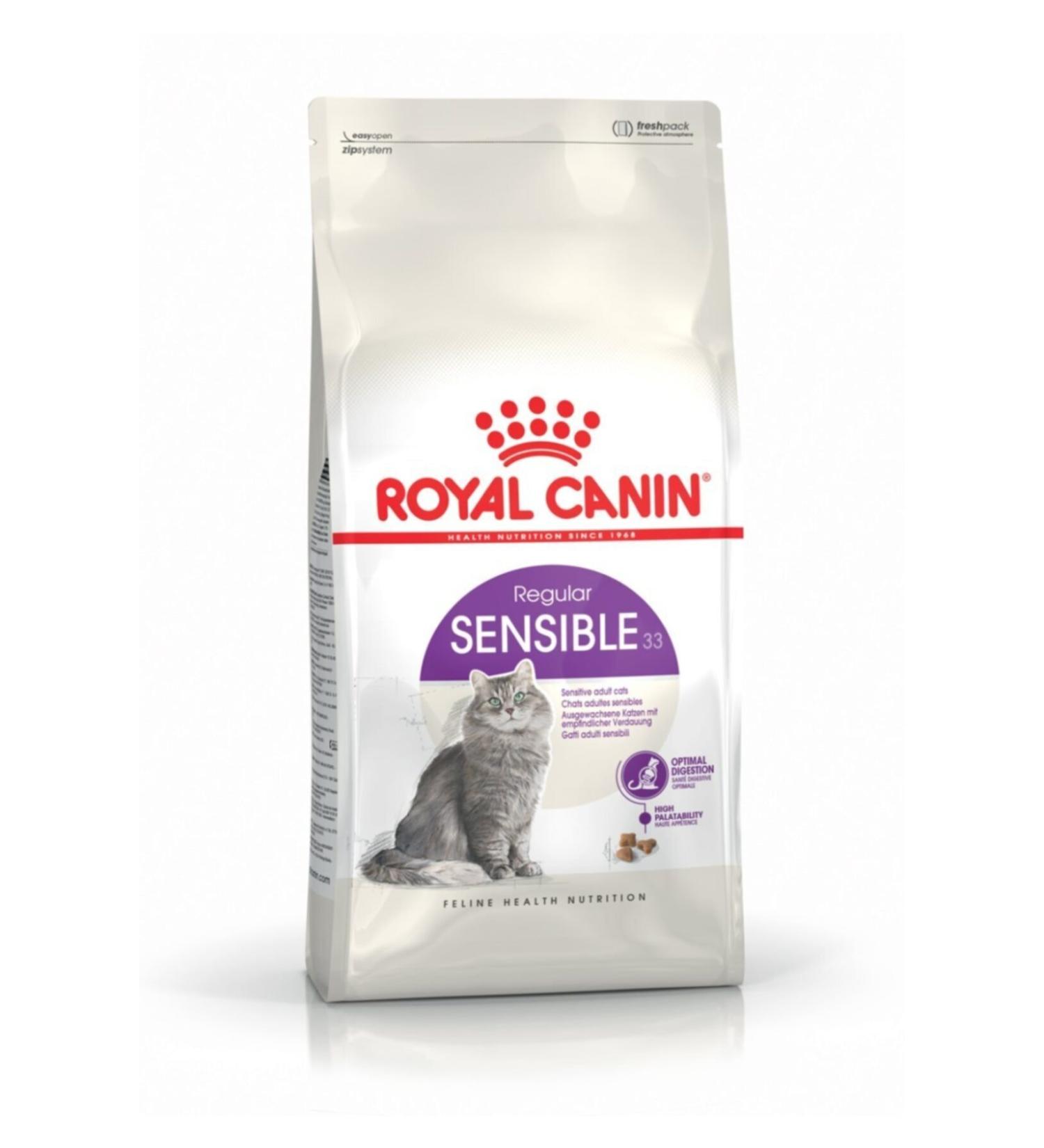 Royal Canin Sensible 33 Sensitive Cat Food 2 kg Bandroll Original Package