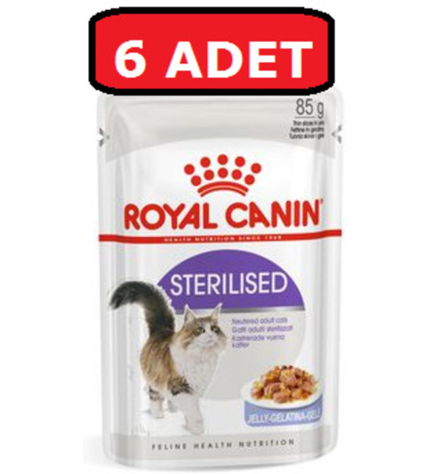 Royal Canin Sterilized Neutered Cat Wet Food 6 Pieces X 85 Gr Jelly Pouch Gel