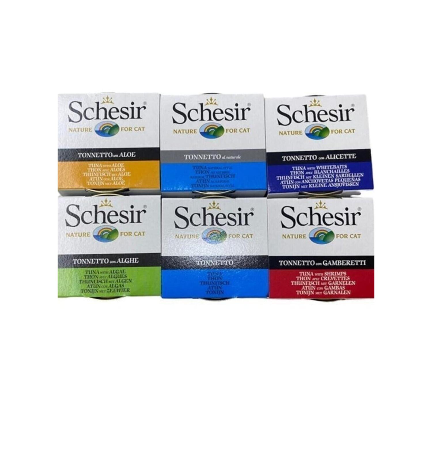 Schesir Canned Cat Food with Tuna Sauce 85 gr X 6 Pieces