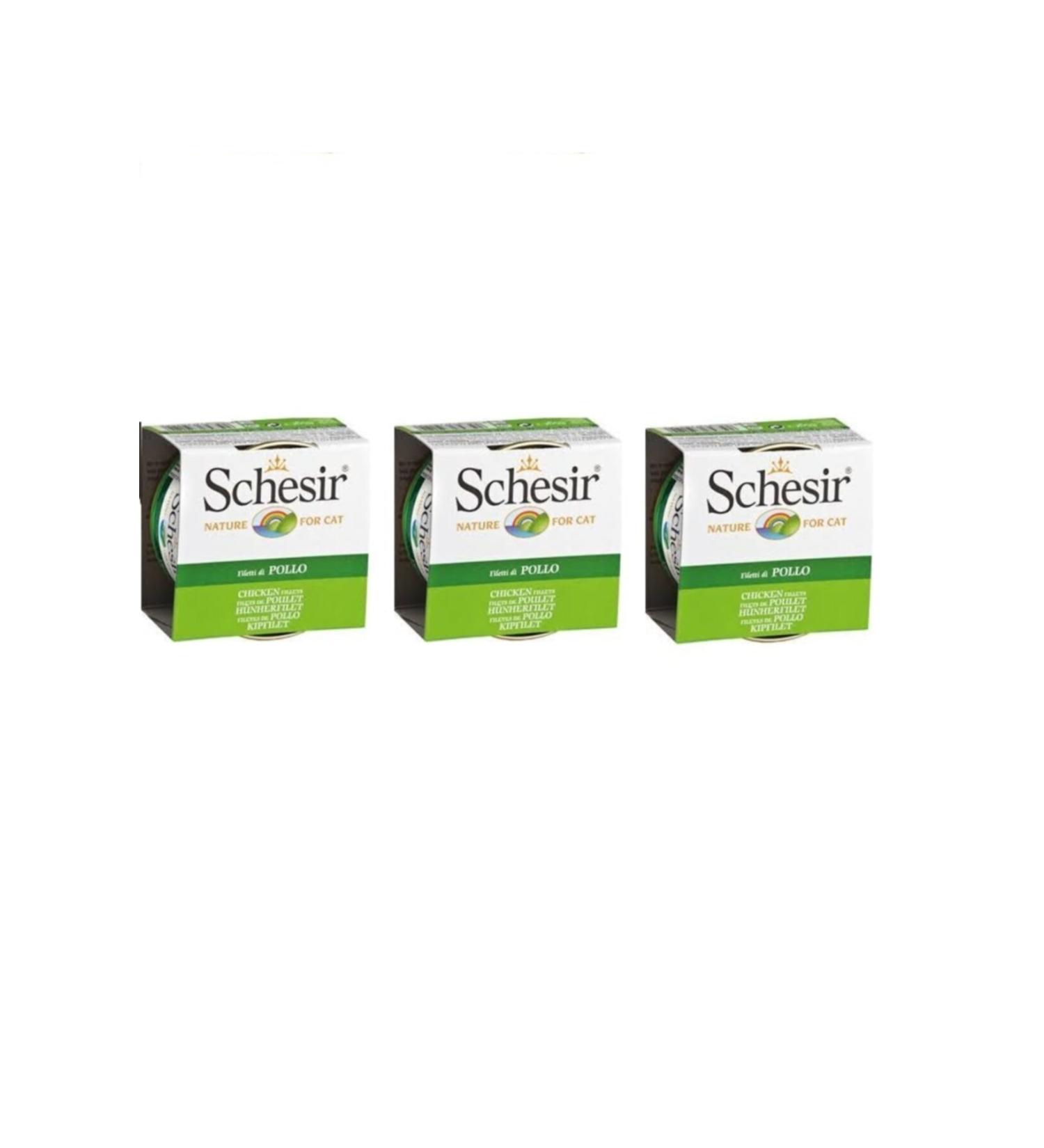 Schesir Chicken Fillet and Papaya Adult Dog Canned Food 150 gr