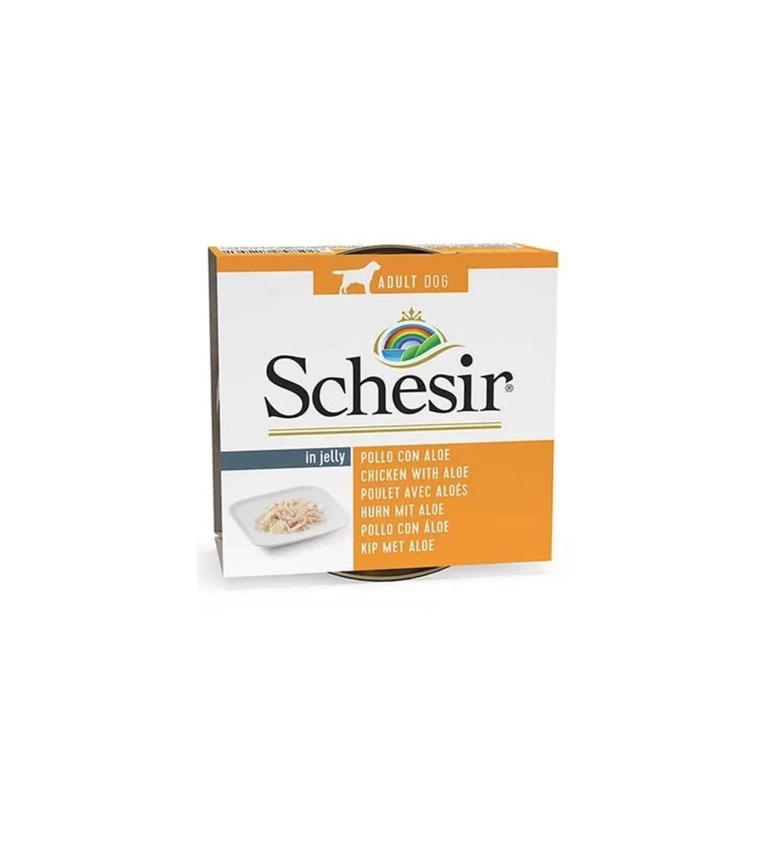 Schesir Jelly Puppy Aloe Vera and Chicken Canned Puppy Food 150 gr