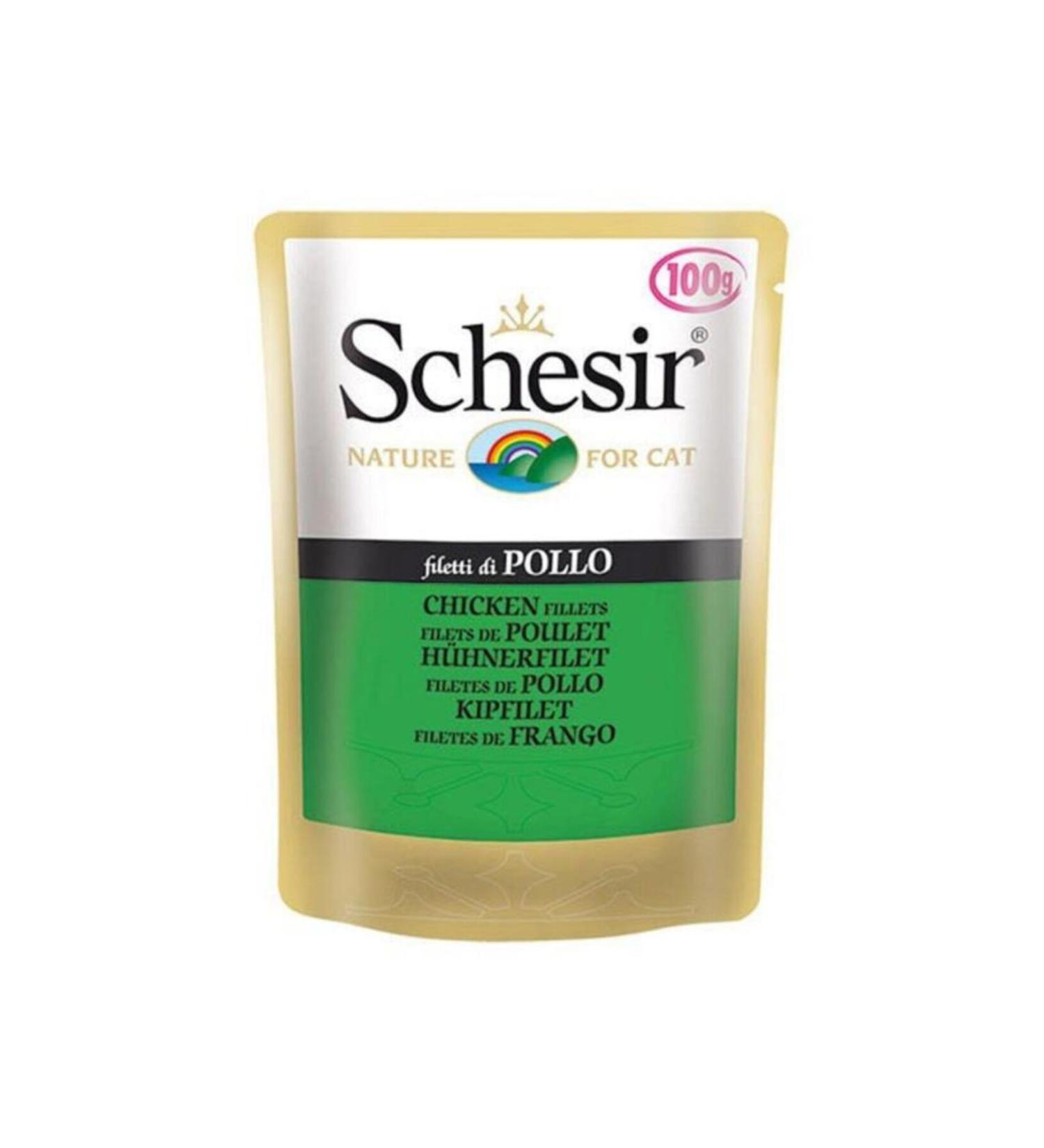 Schesir SCHES R POLLO JELLY CHICKEN FILLET CANNED CAT 85GR