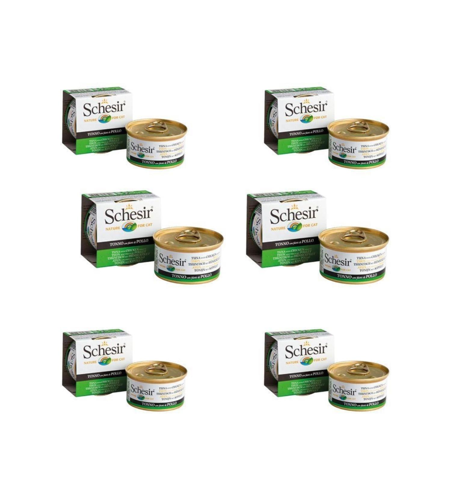 Schesir Tuna and Calamari Cat Soup 85 Gr X 6 Pieces