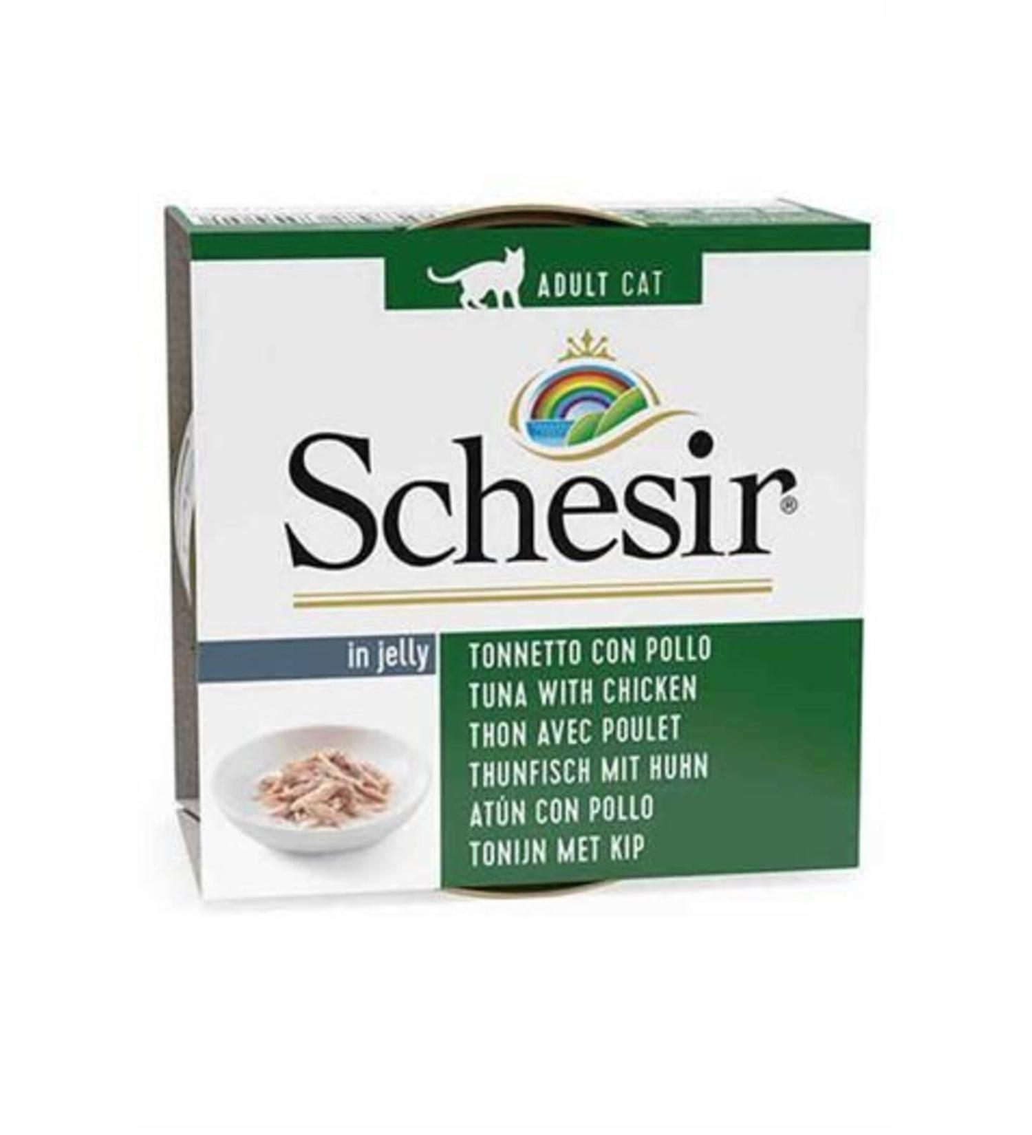 Schesir Tuna and Chicken Adult Cat Canned Food 85 Gr X 6 Pieces