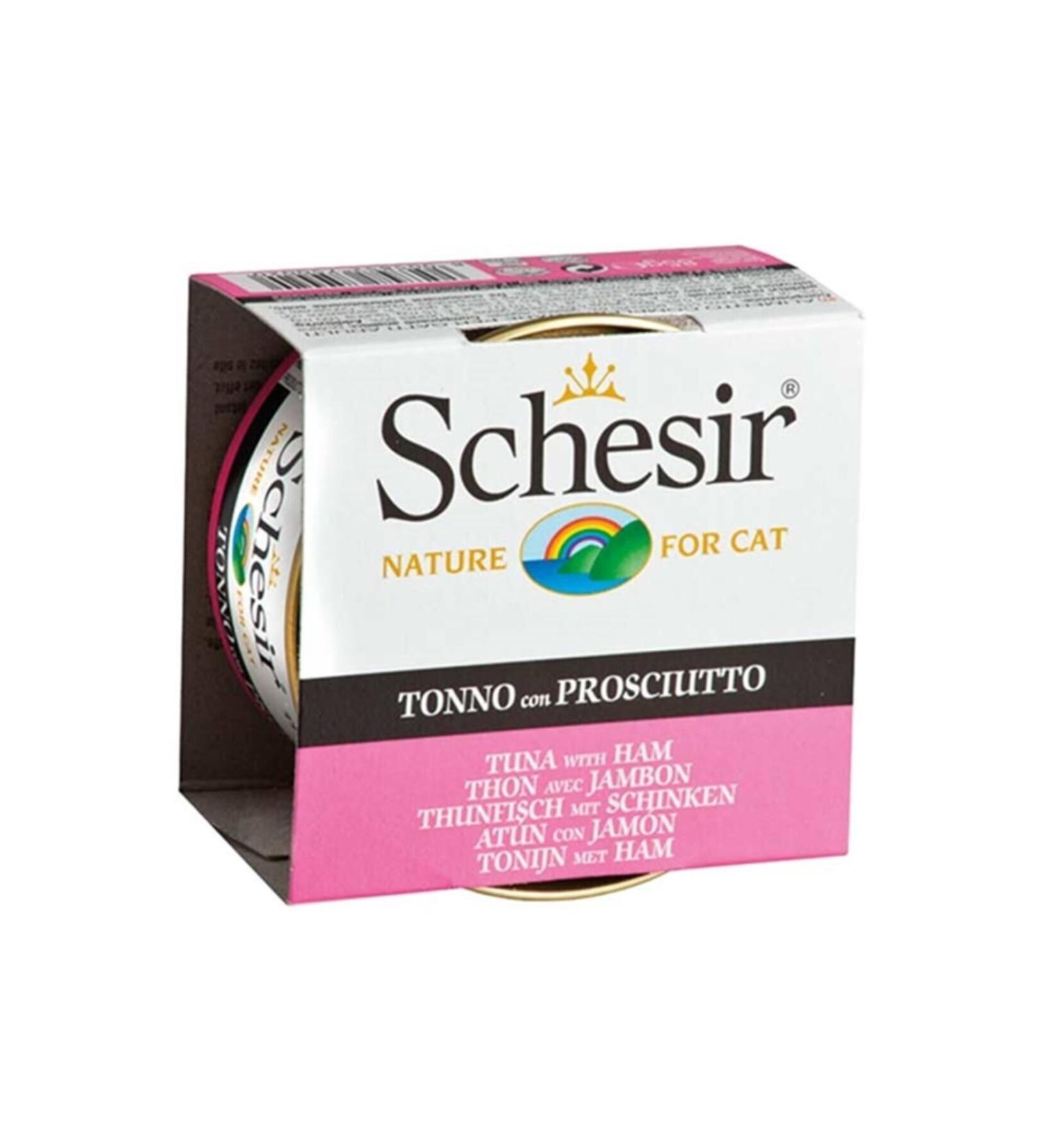 Schesir Tuna and Ham Jelly Cat Canned Food 85 Gr