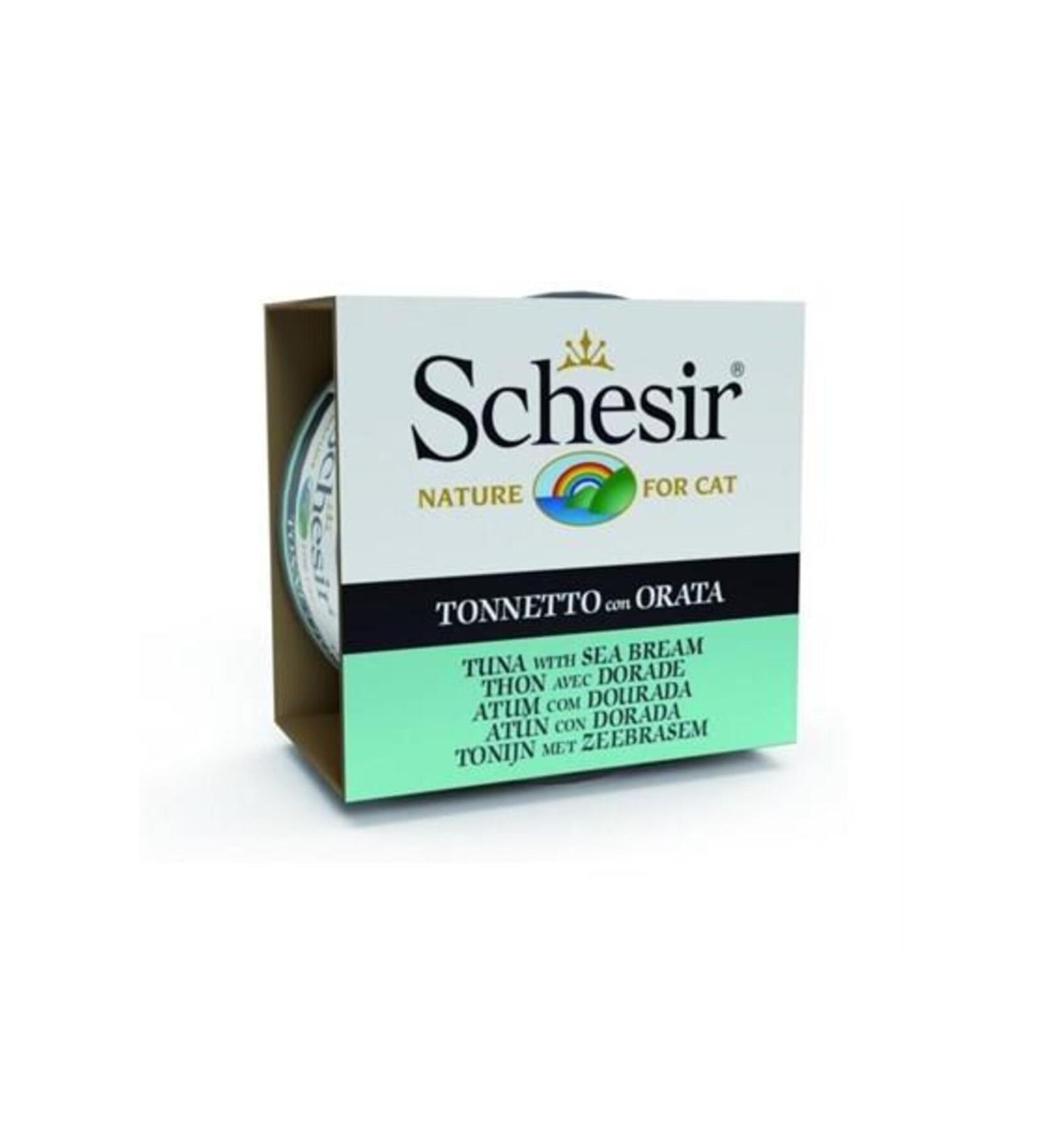 Schesir Tuna and Sea Bream Jelly Cat Wet Food 85 gr X 6 Pieces