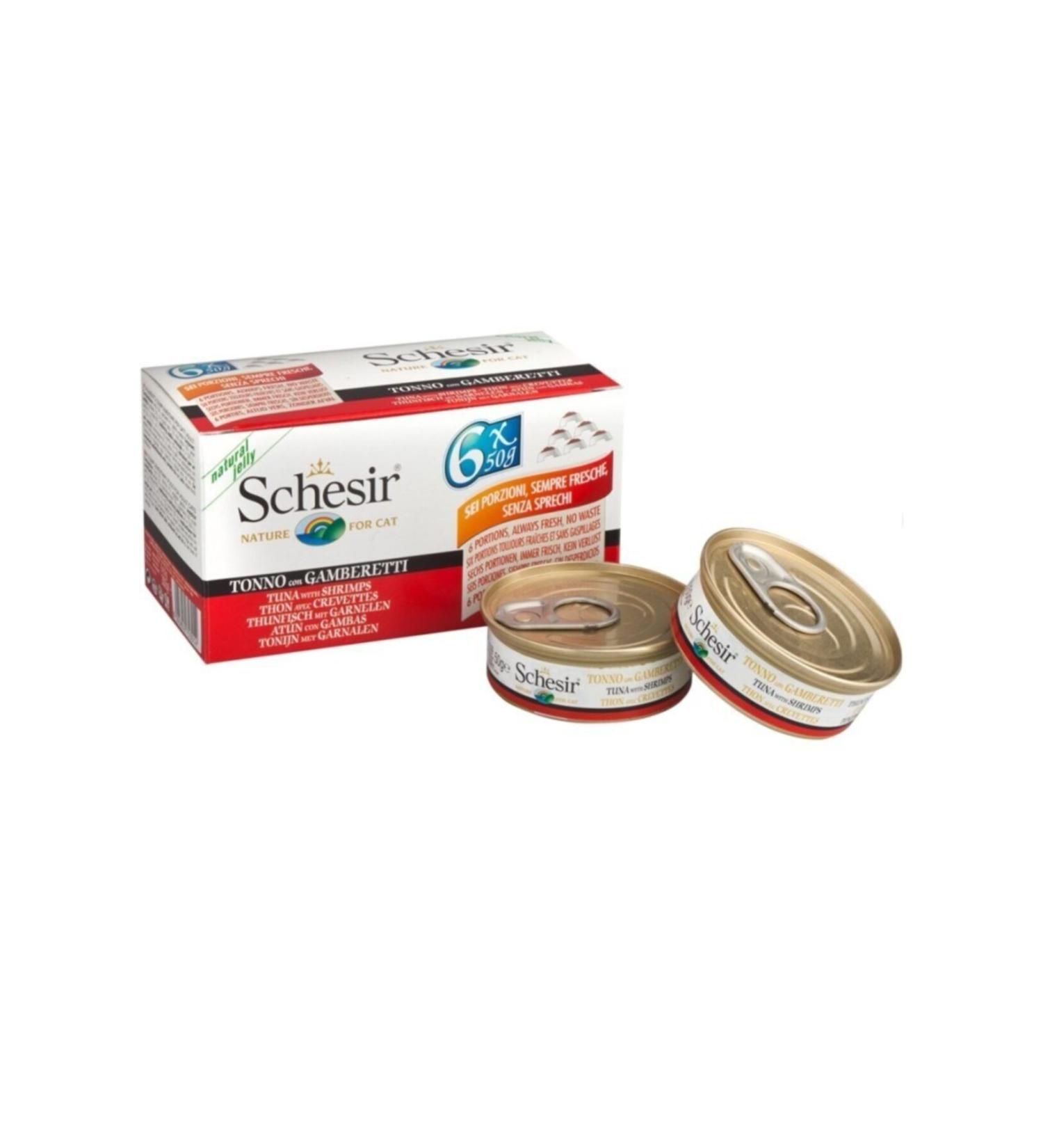 Schesir Tuna Shrimp Cat Canned Food 85 Gr 14 Pieces