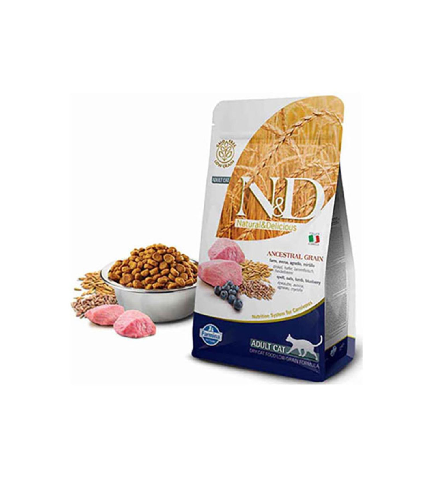 SKY TOPTAN N&d Ancestral Grain Lamb Meat and Blueberry Ata Grain Adult Cat Food 1.5 Kg
