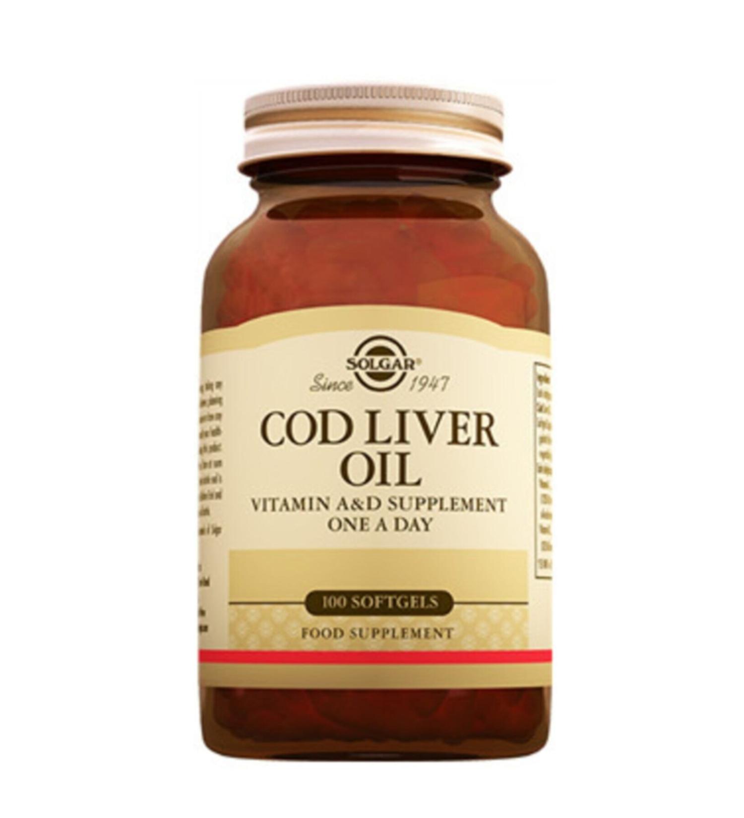 Solgar Cod Liver Oil 400 mg 100 Softgel Capsules