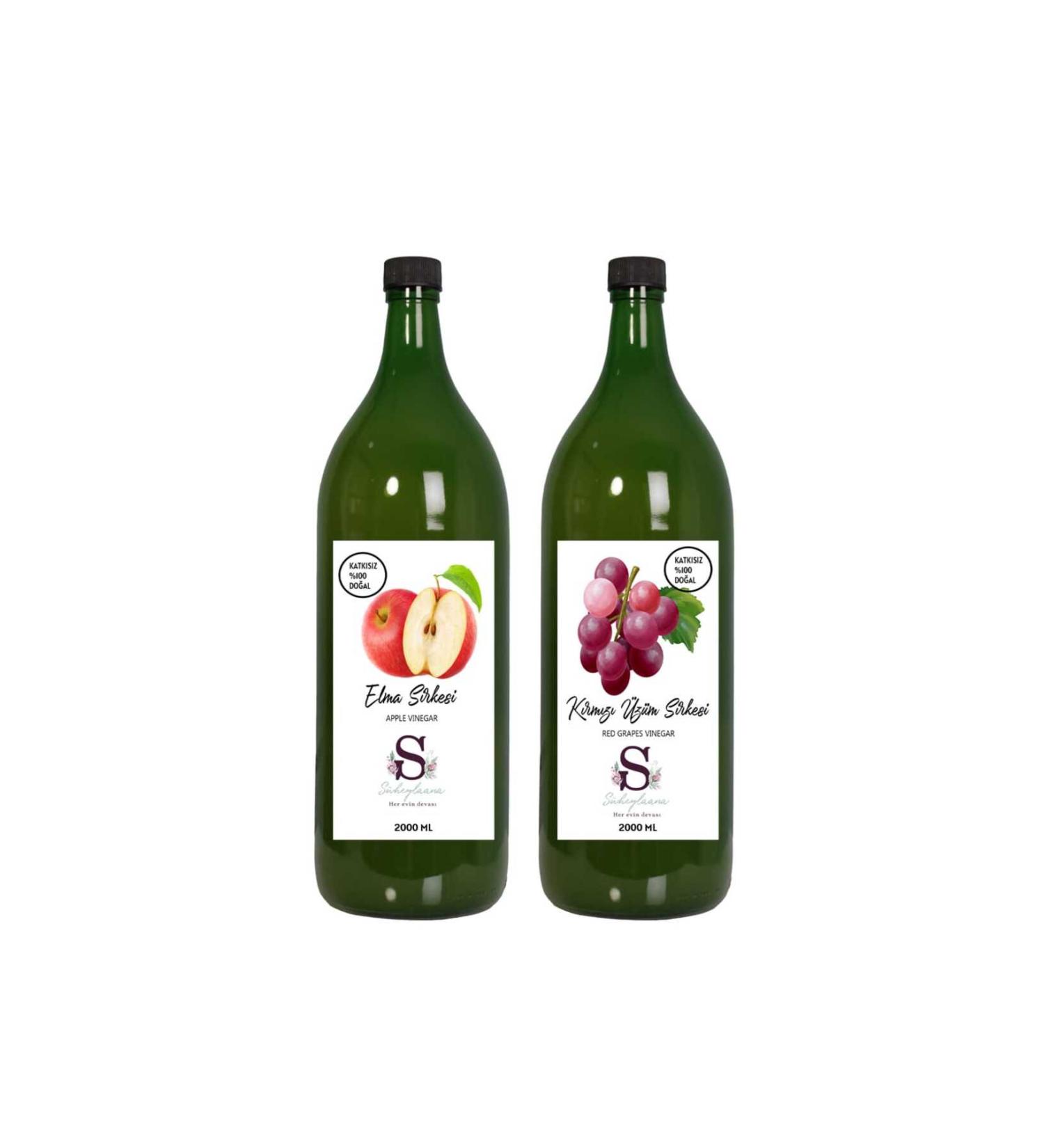 Suheylaana Natural Apple Vinegar 1500 Ml - Natural Red Grape Vinegar 500 Ml