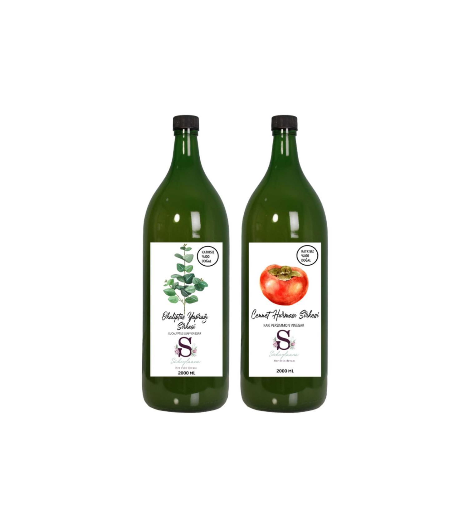 Suheylaana Natural Eucalyptus Leaf Vinegar 2000 ml and Persimmon Vinegar 2000 ml