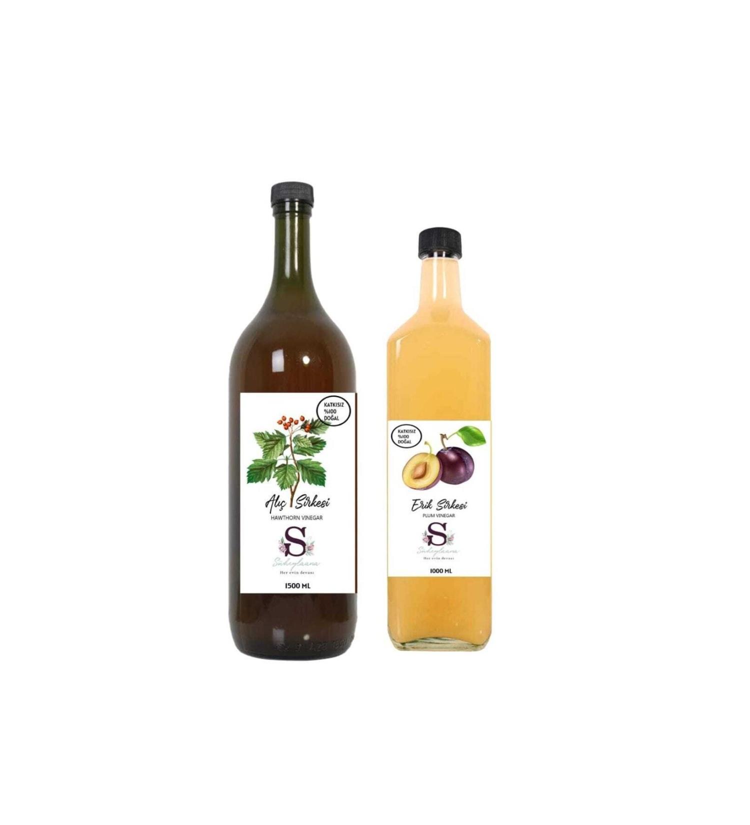 Suheylaana Natural Hawthorn Vinegar 2000 Ml And Natural Peach Vinegar 1000 Ml