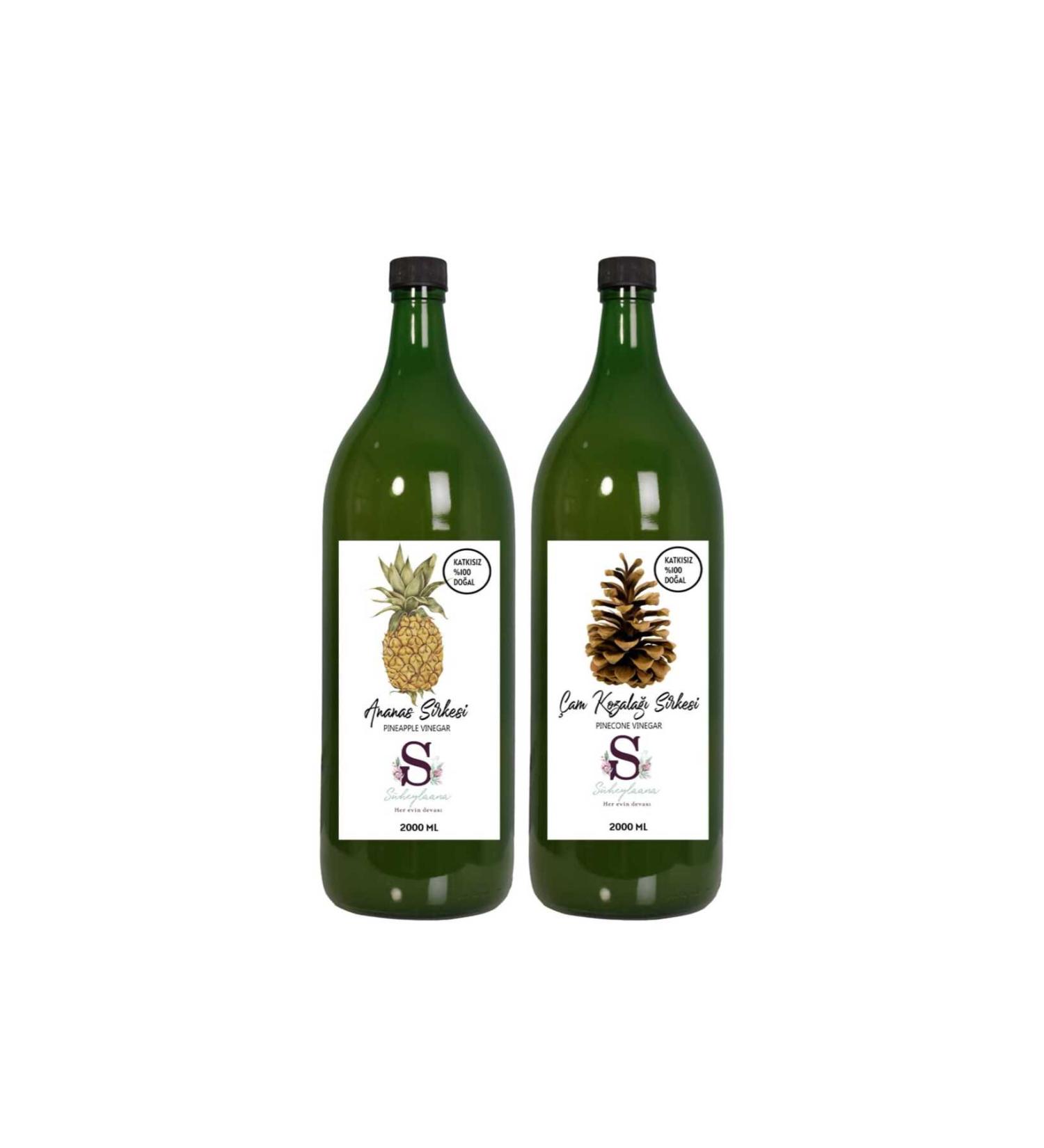 S heylaana Natural Pineapple Vinegar 2000 Ml - Natural Pine Cone Vinegar 2000 Ml