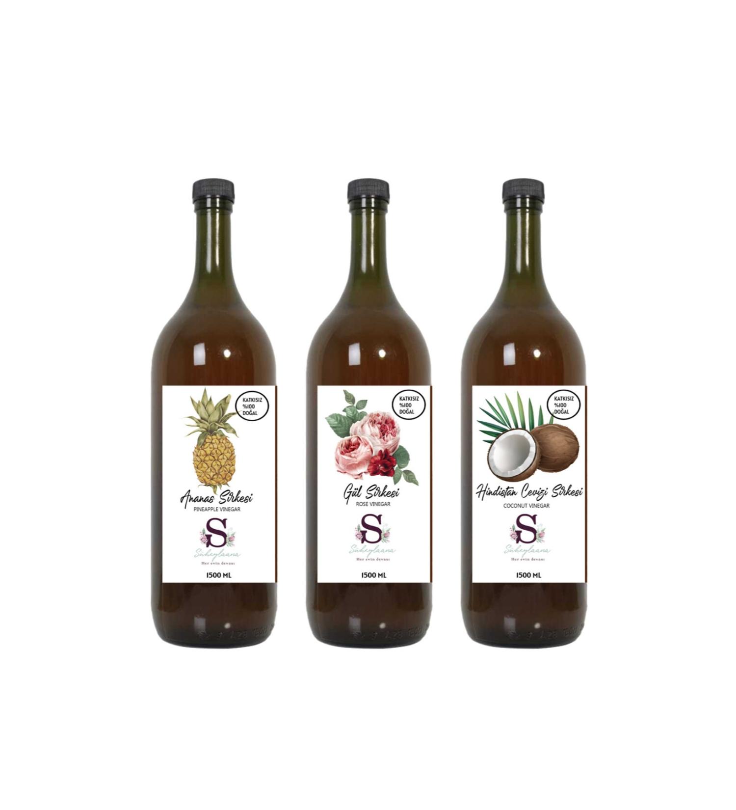 S heylaana Natural Pineapple Peach and Grape Vinegar 1000 ml