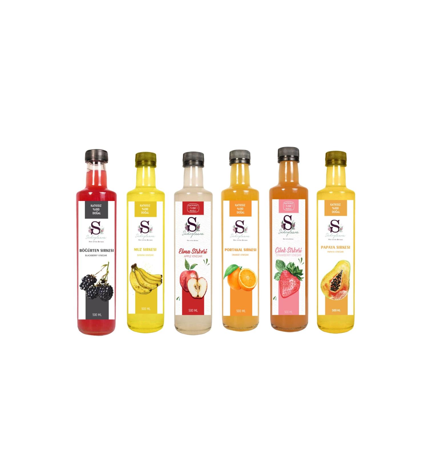 S heylaana Natural Blackberry Banana Apple Orange Strawberry and Papaya Vinegar 500 Ml