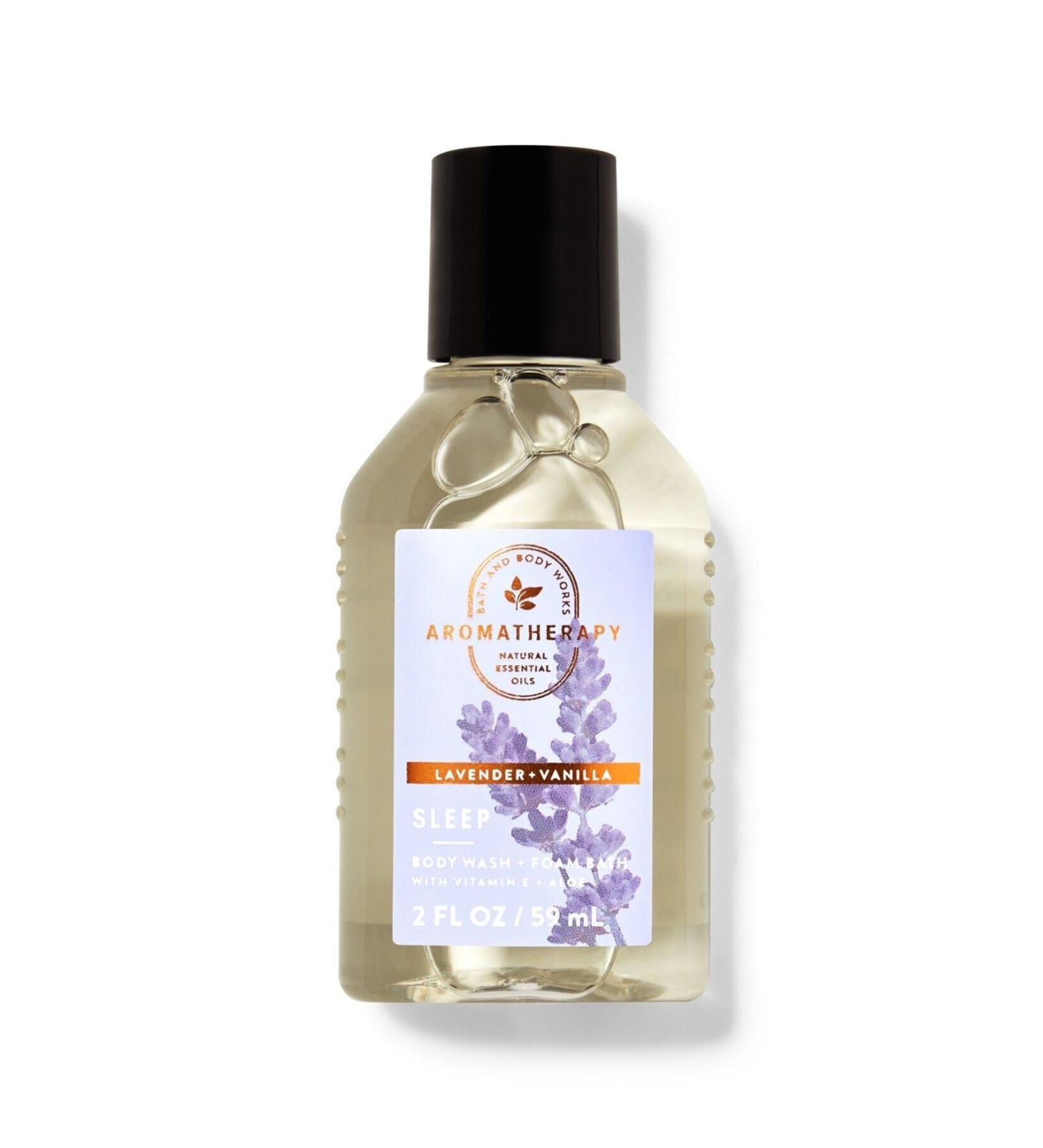 Bath & Body Works Lavender Vanilla Travel Size Shower Gel and Bubble Bath 88 ml