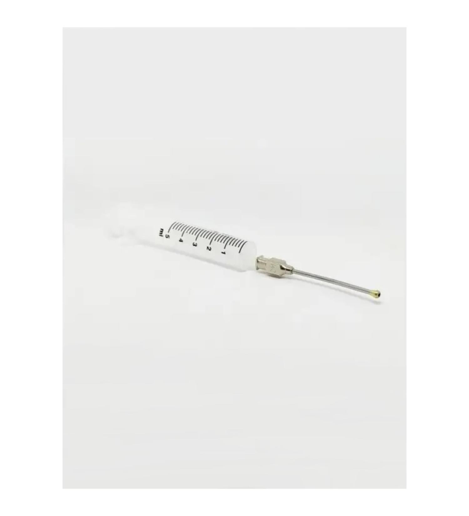 Anadolu-Vet 5 Ml Plastic Bird Feeding Syringe + 14g Cannula. Curved Tip