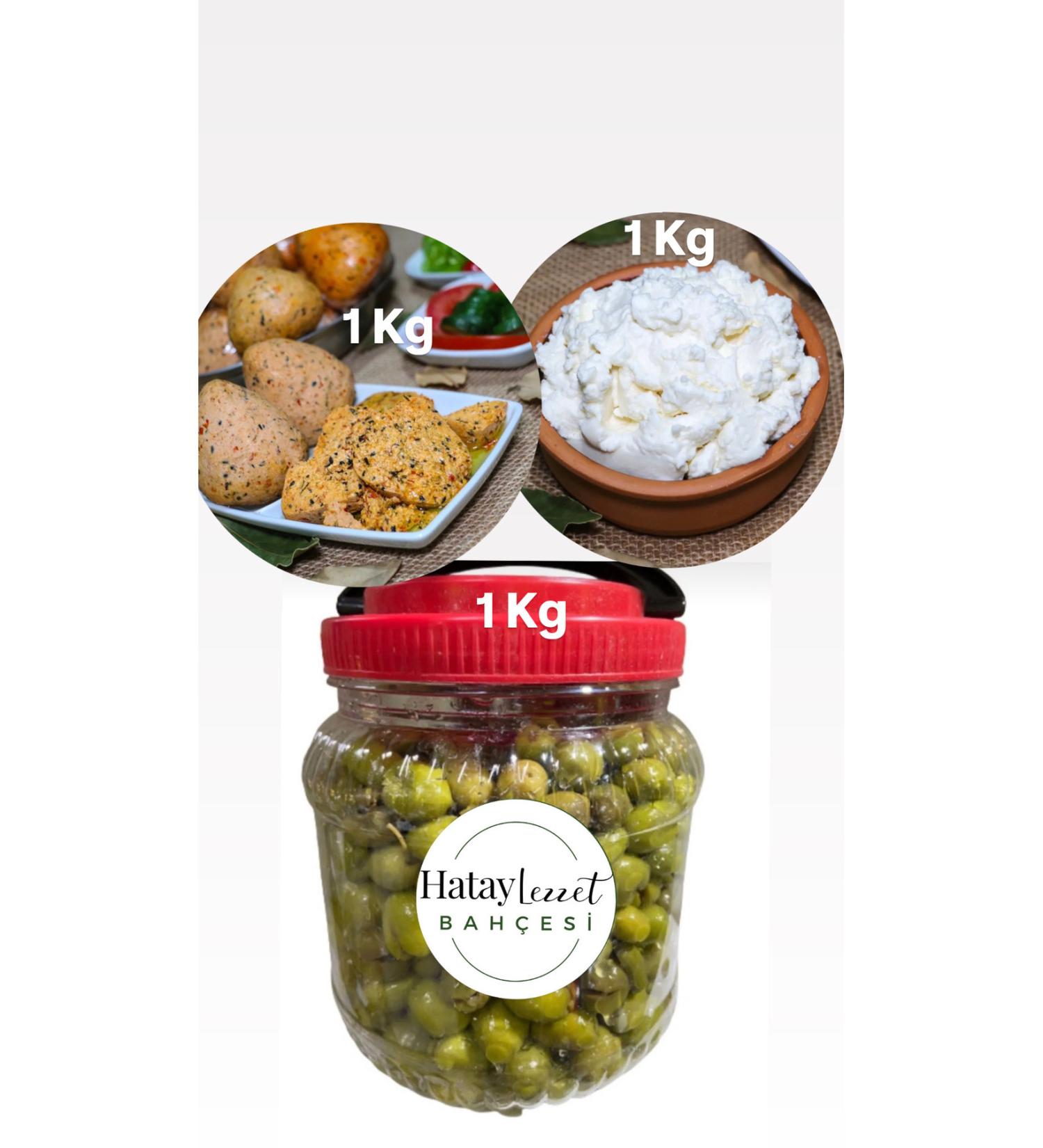 RUH BEY OLIVES Tomato Green Cracked Olives 1.5 Kg