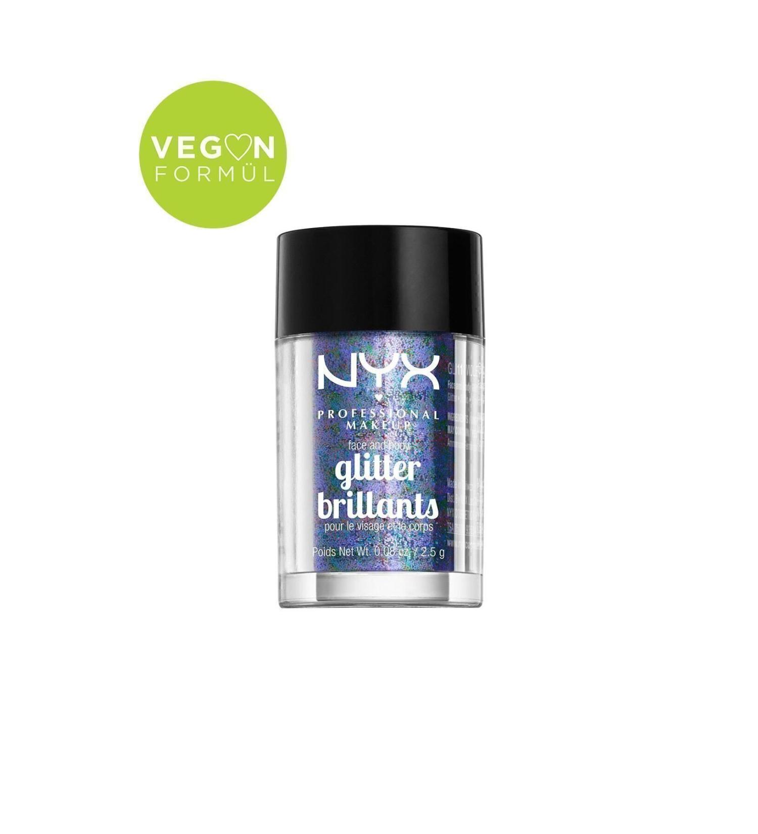 NYX Professional Makeup Face & Body Glitter - Face & Body Glitter Violet 15 g 800897847449