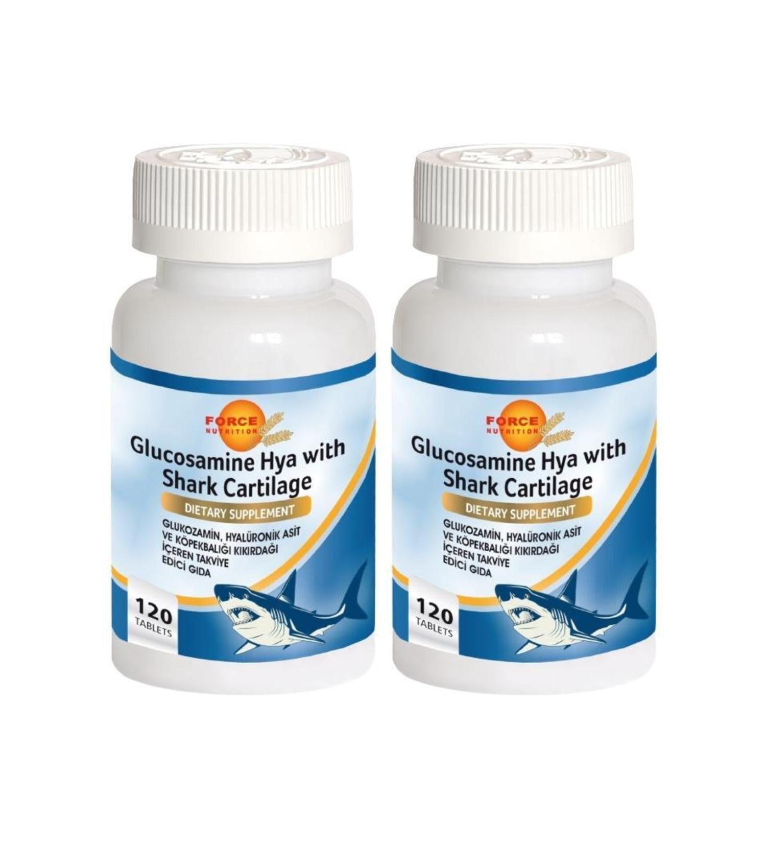 Force Nutrition Glucosamine Shark Cartilage 2x120 Tablets Boswellia Serrata