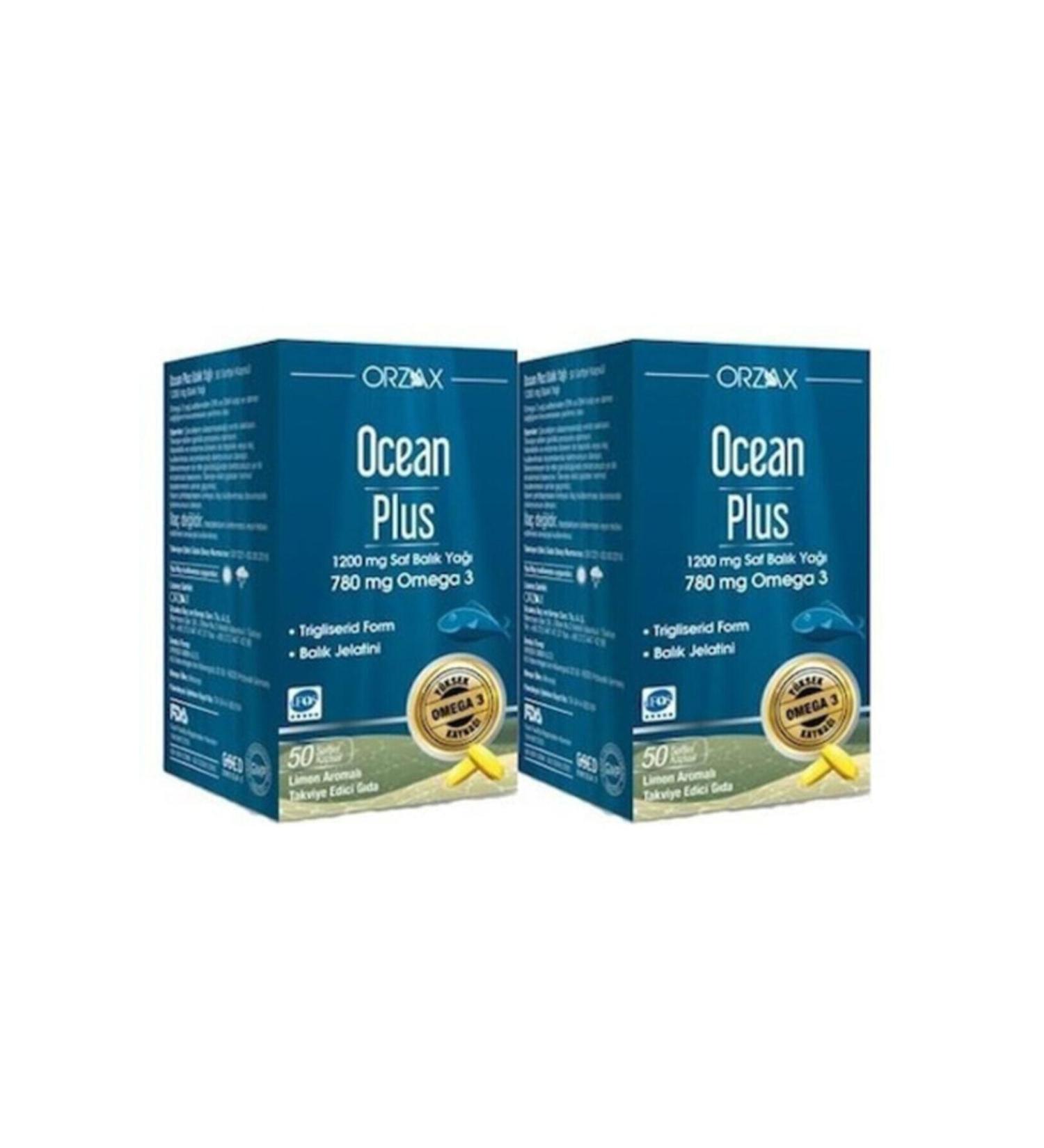 Ocean Plus 1200 Mg Omega 3 Pure Fish Oil 30 Capsules 2 Pieces